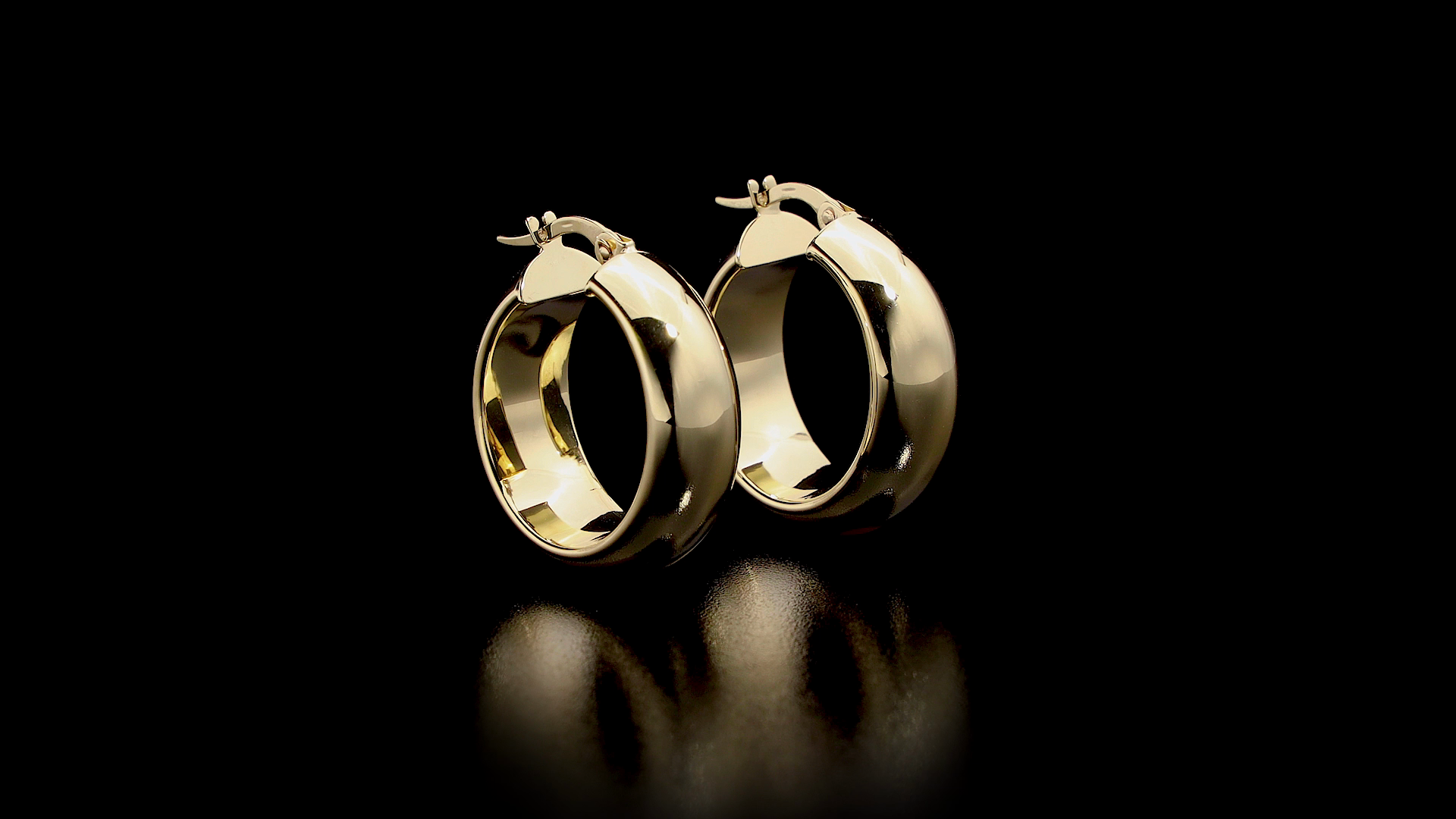 18kt Yellow Gold Round Hoop Earrings