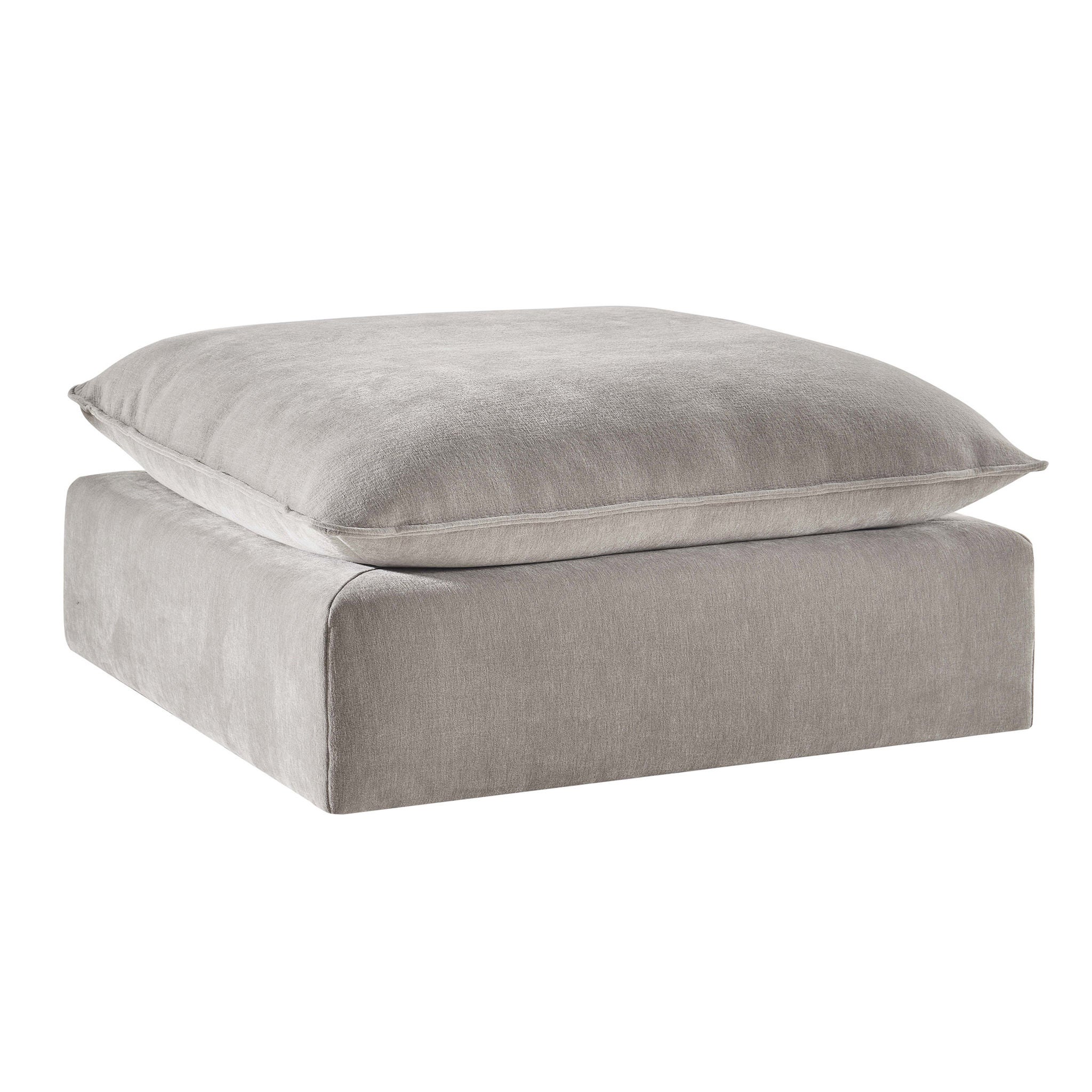 Sereen Fabric Ottoman, Taupe