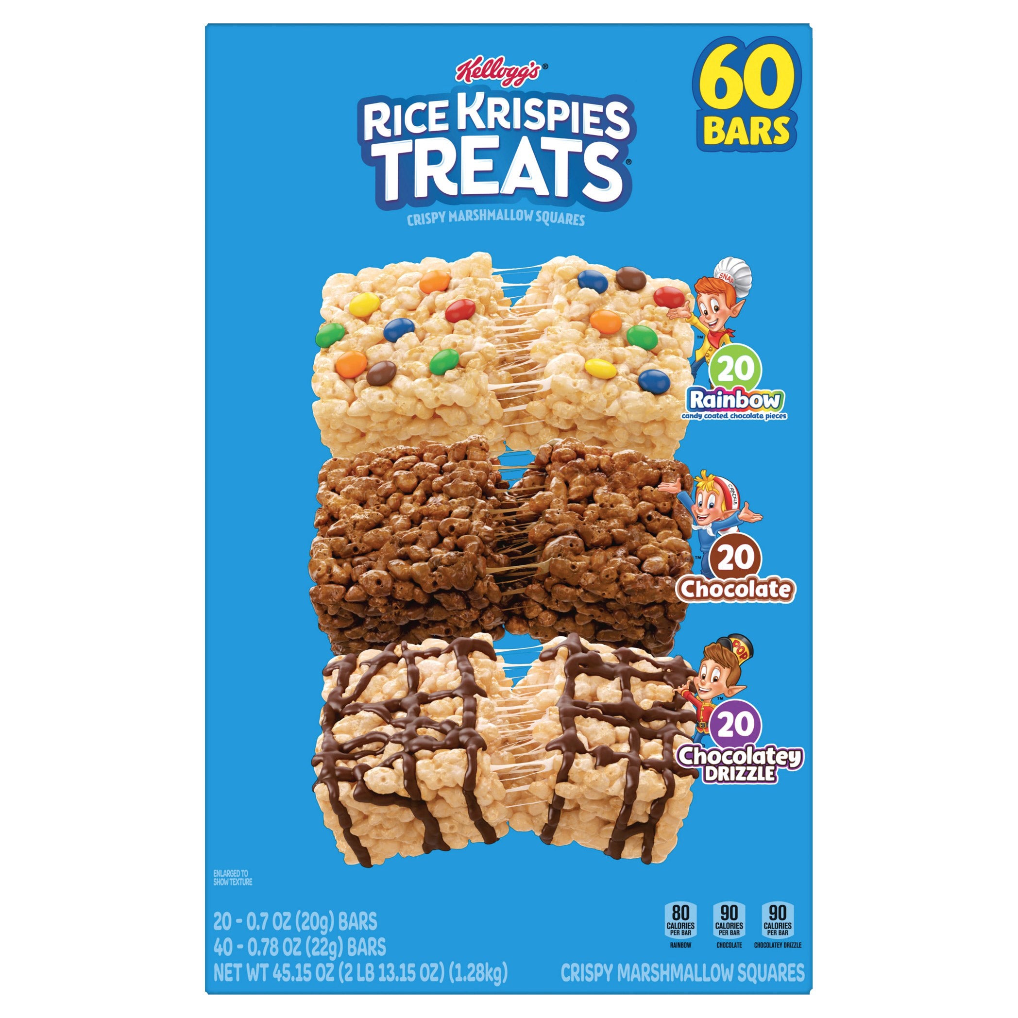 Kellogg's Rice Krispies Treats, Variety Pack, 60-count