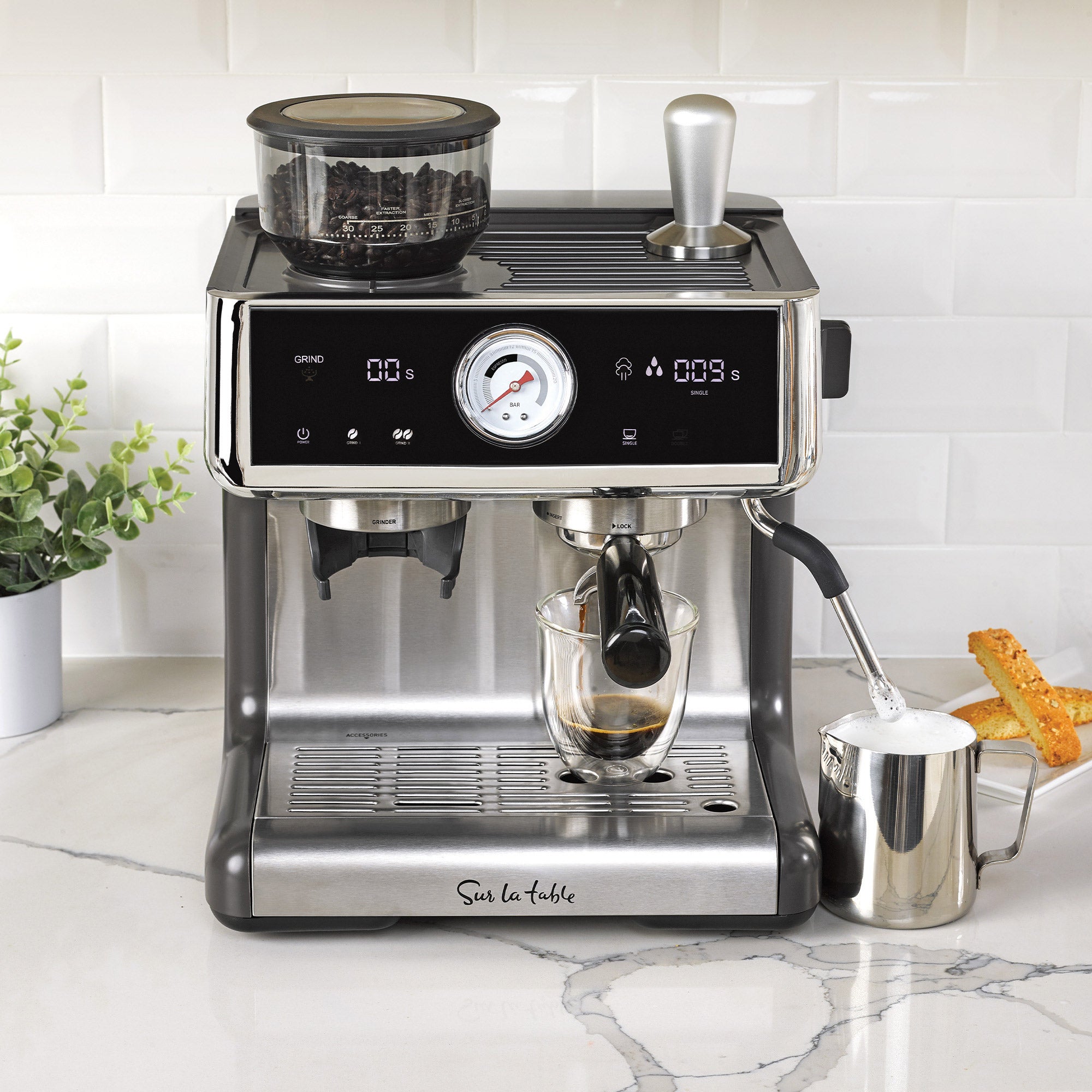 Sur La Table Espresso Maker with Dual Boiler Heating