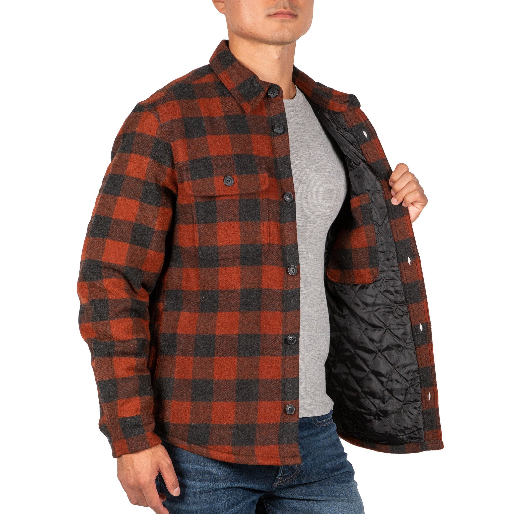 Jachs Men's Wool Blend Shirt Jacket