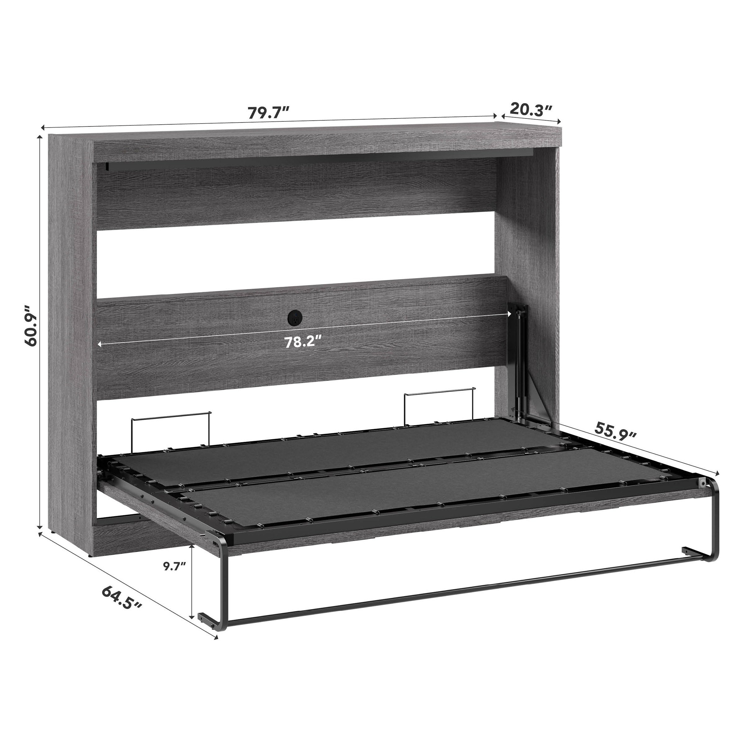 Oasis Horizontal Murphy Bed, Full Size