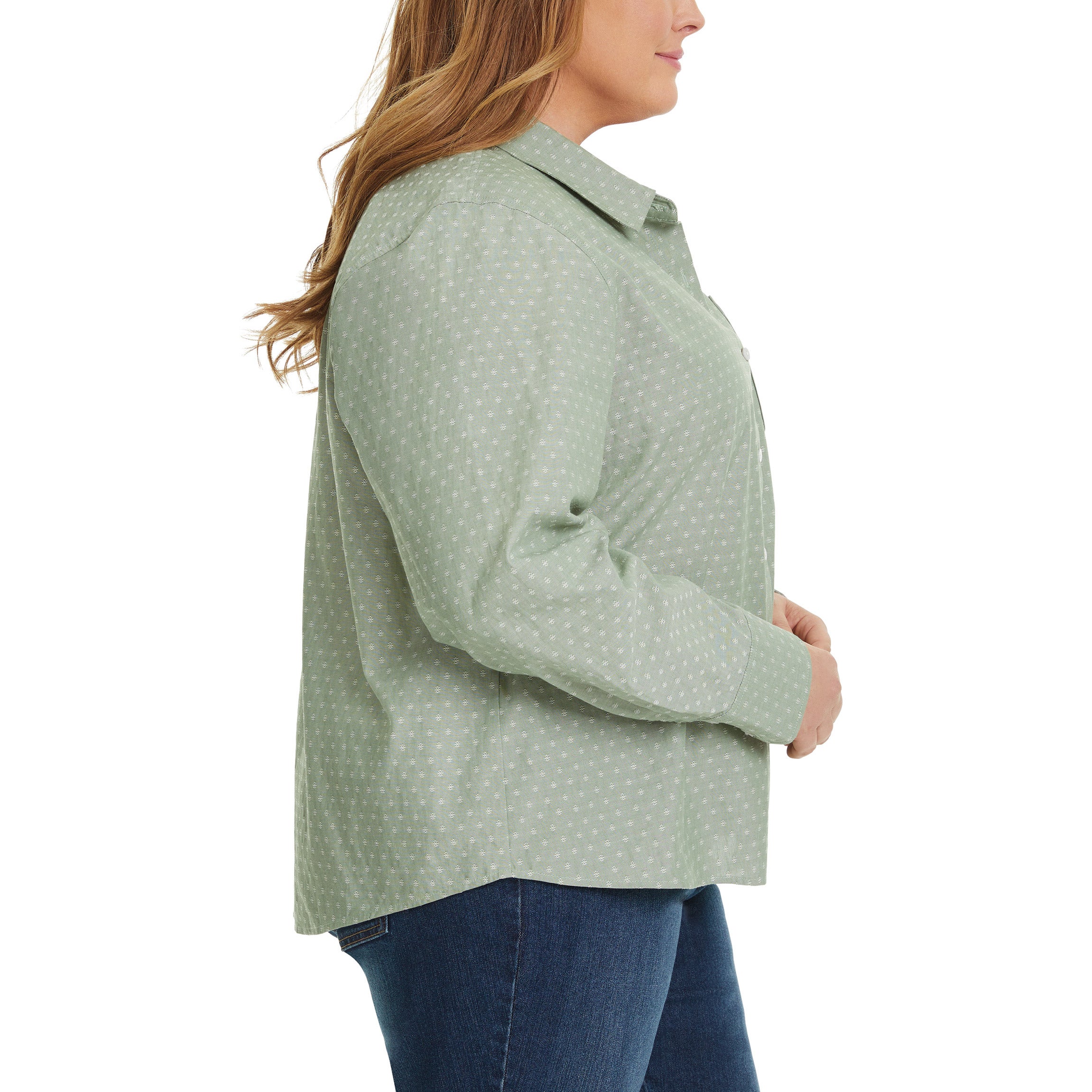 Gloria Vanderbilt Women's Long Sleeve Button Up Shirt