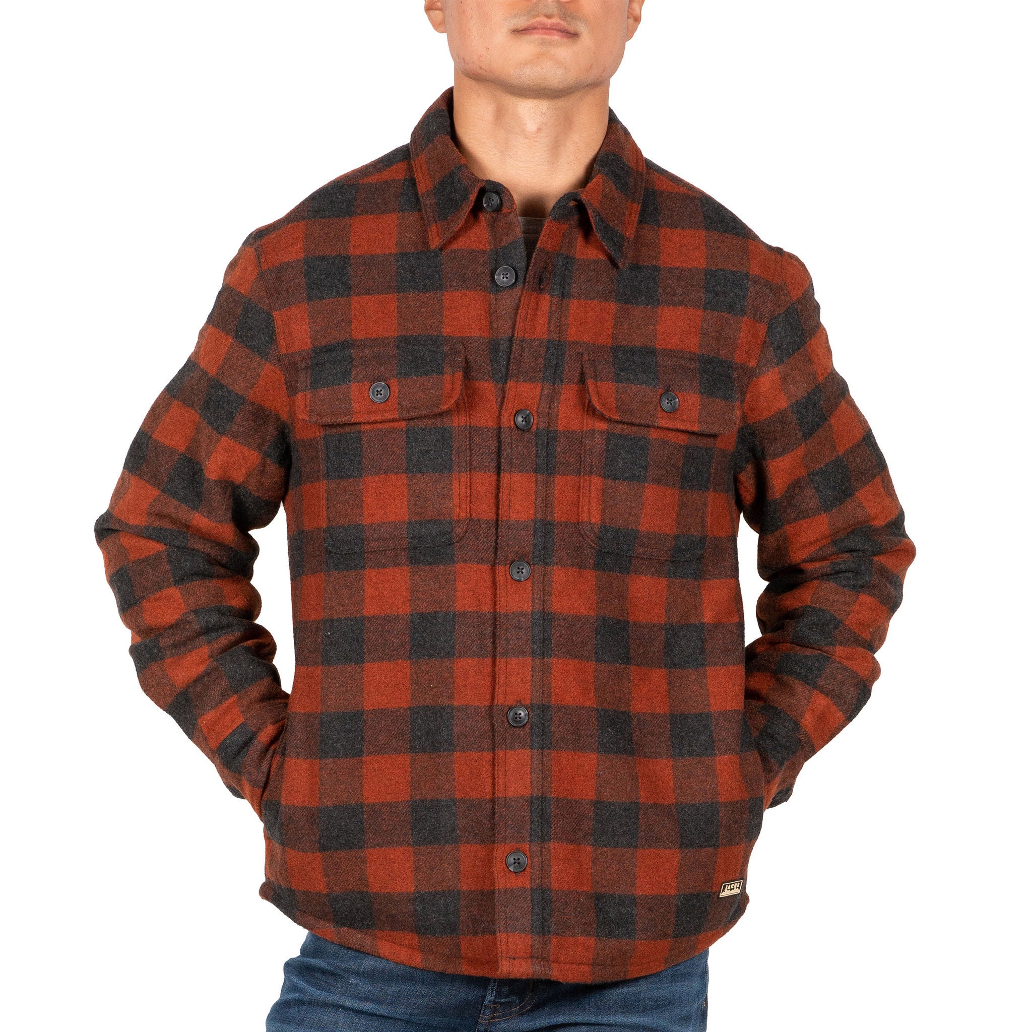 Jachs Men's Wool Blend Shirt Jacket