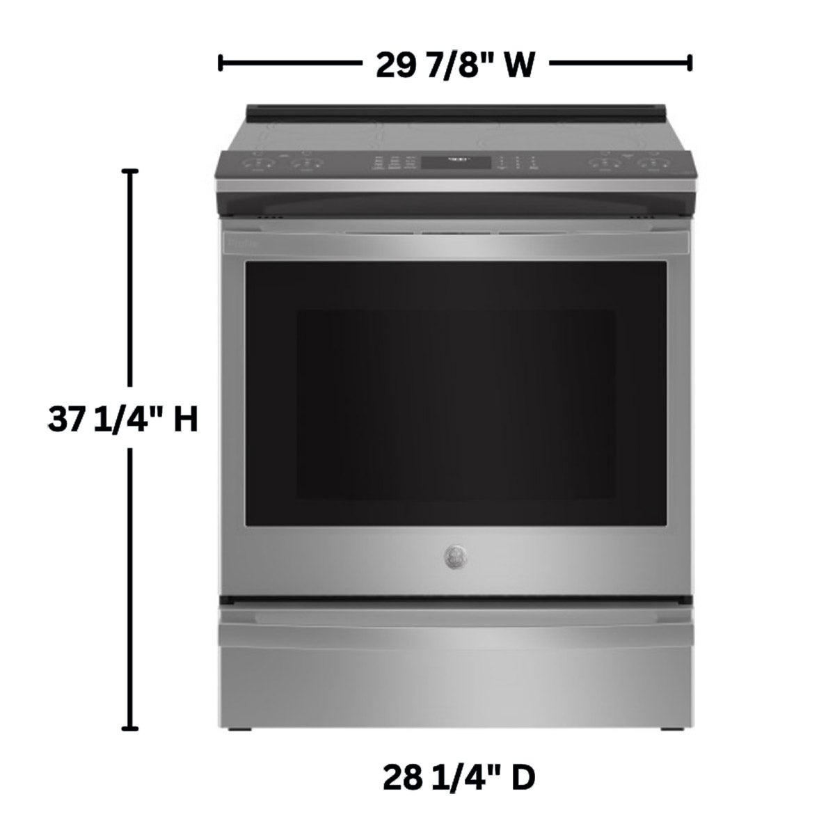 GE Profile 30" 5.3 cu. ft. INDUCTION Slide-In Range with Convection, Sous Vide, No Preheat Air Fry, WiFi