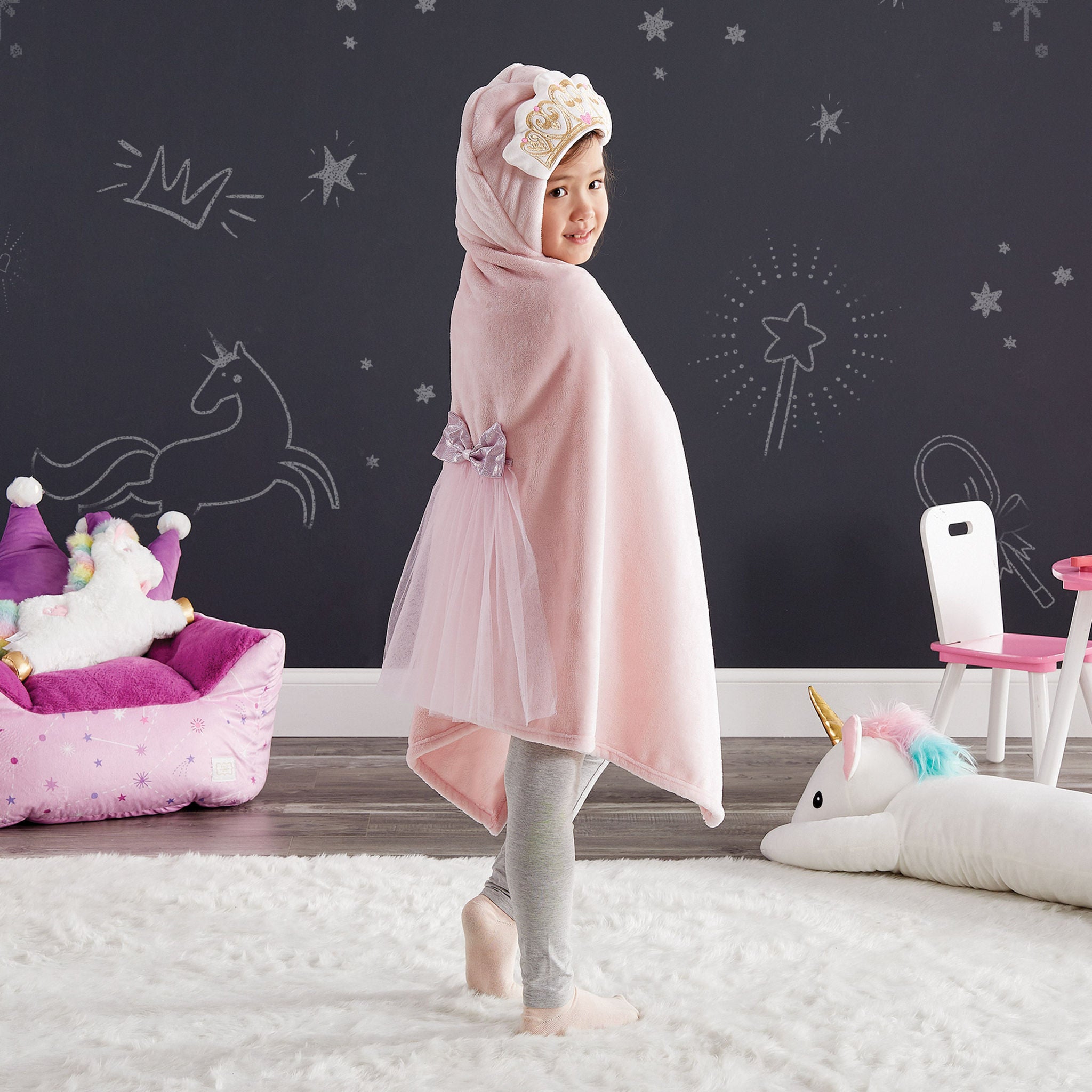 FAO Schwarz Plush Hooded Throw