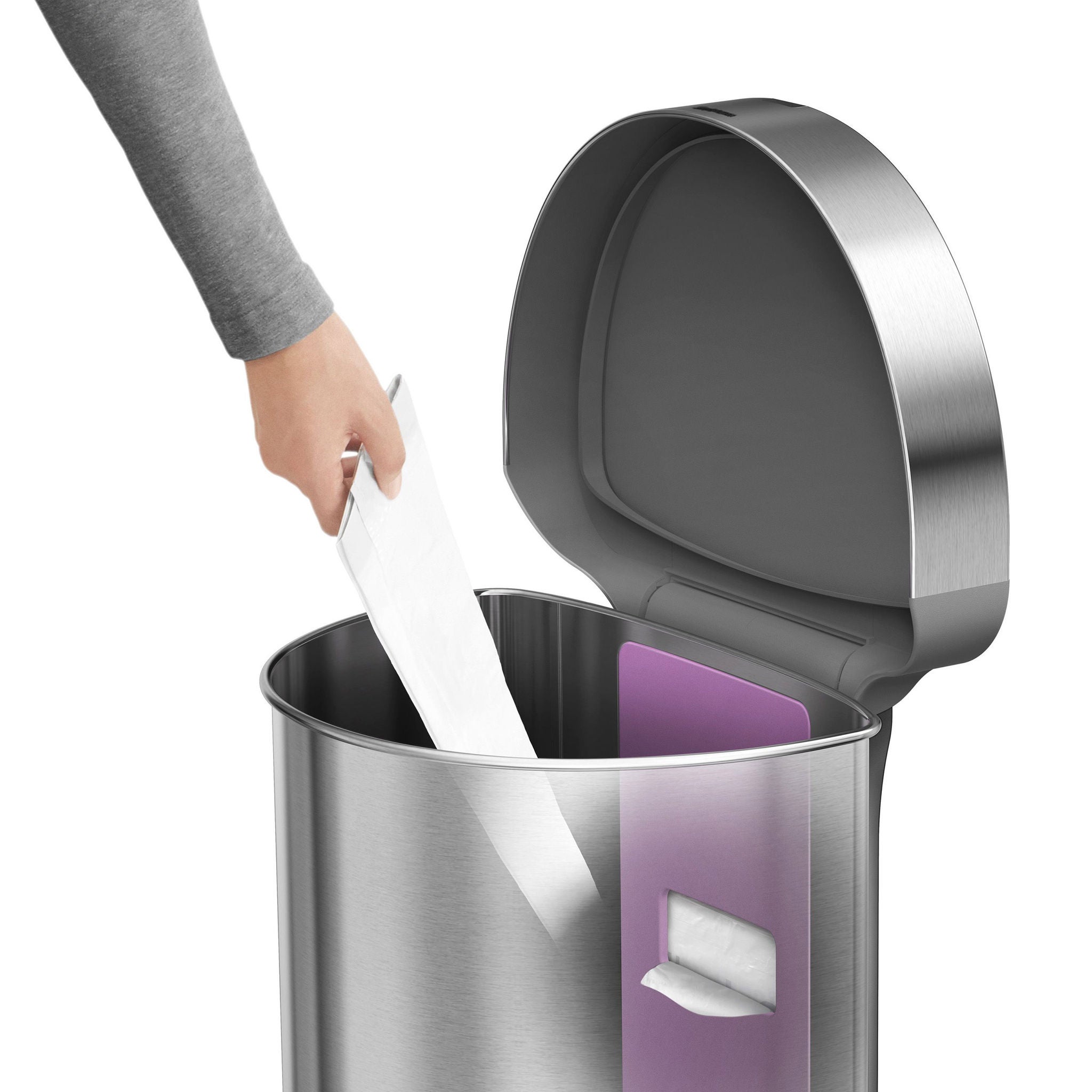 simplehuman 45L Semi Round Sensor Can