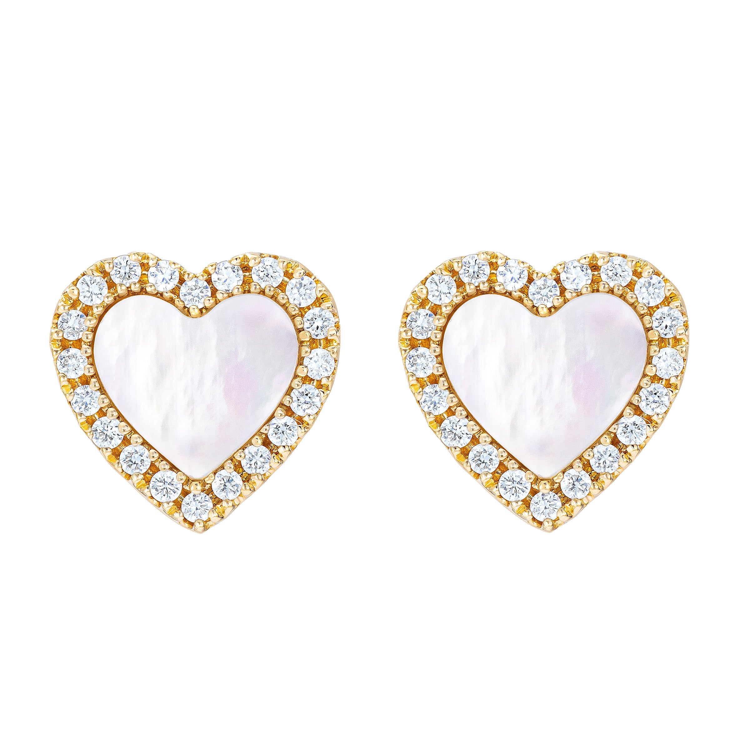 Gemstone and Diamond 14kt Yellow Gold Earrings