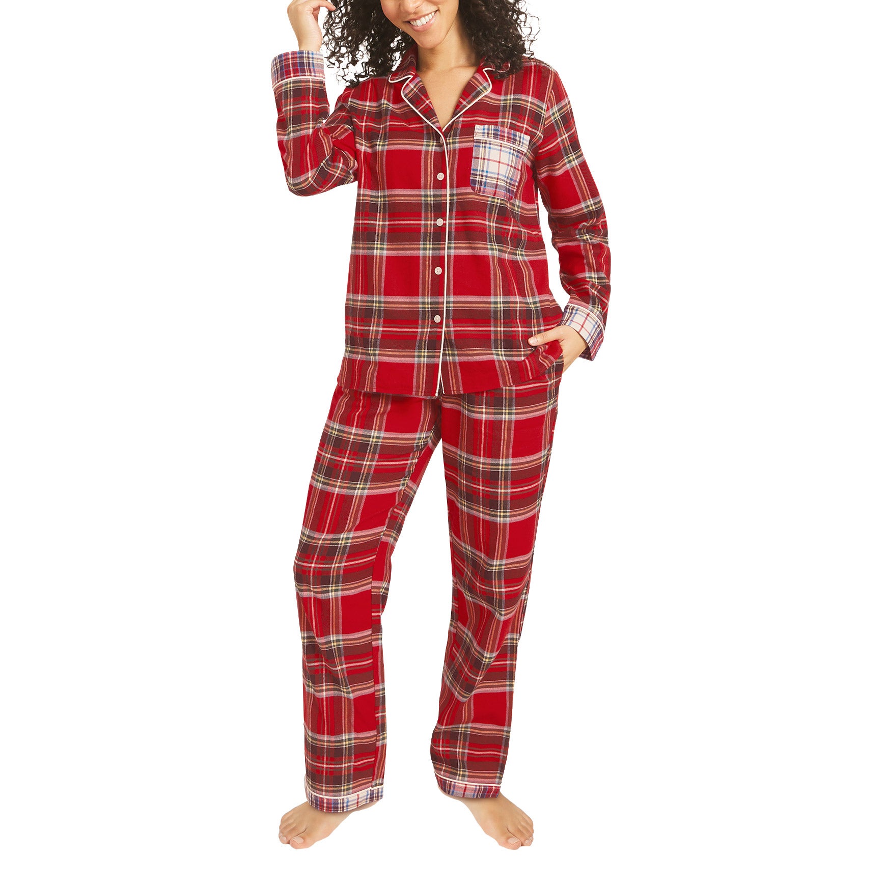 Lands' End Women's 2-piece Cotton Flannel Pajama Set