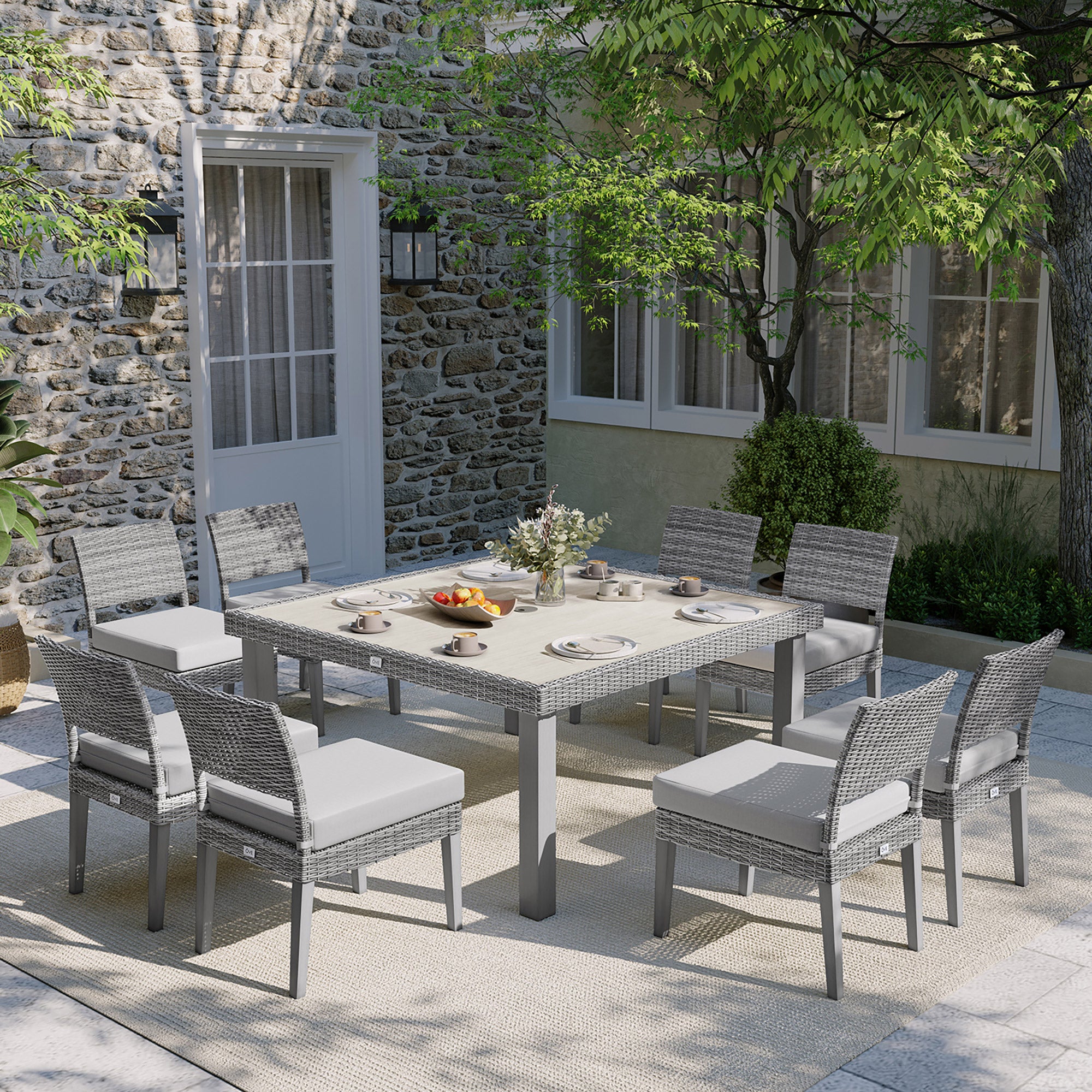 Burlington 9-piece Outdoor Patio Dining Set