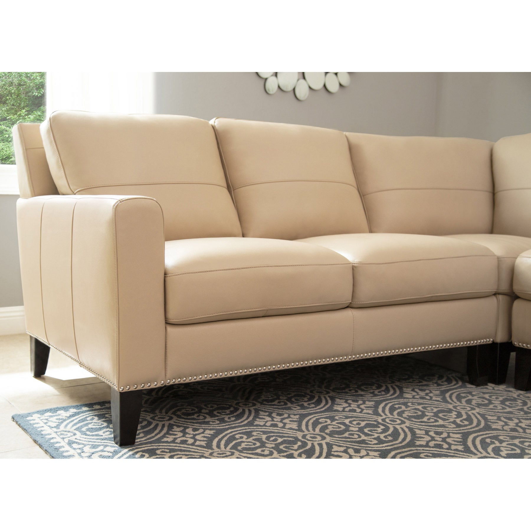 Warren Top Grain Leather Sectional