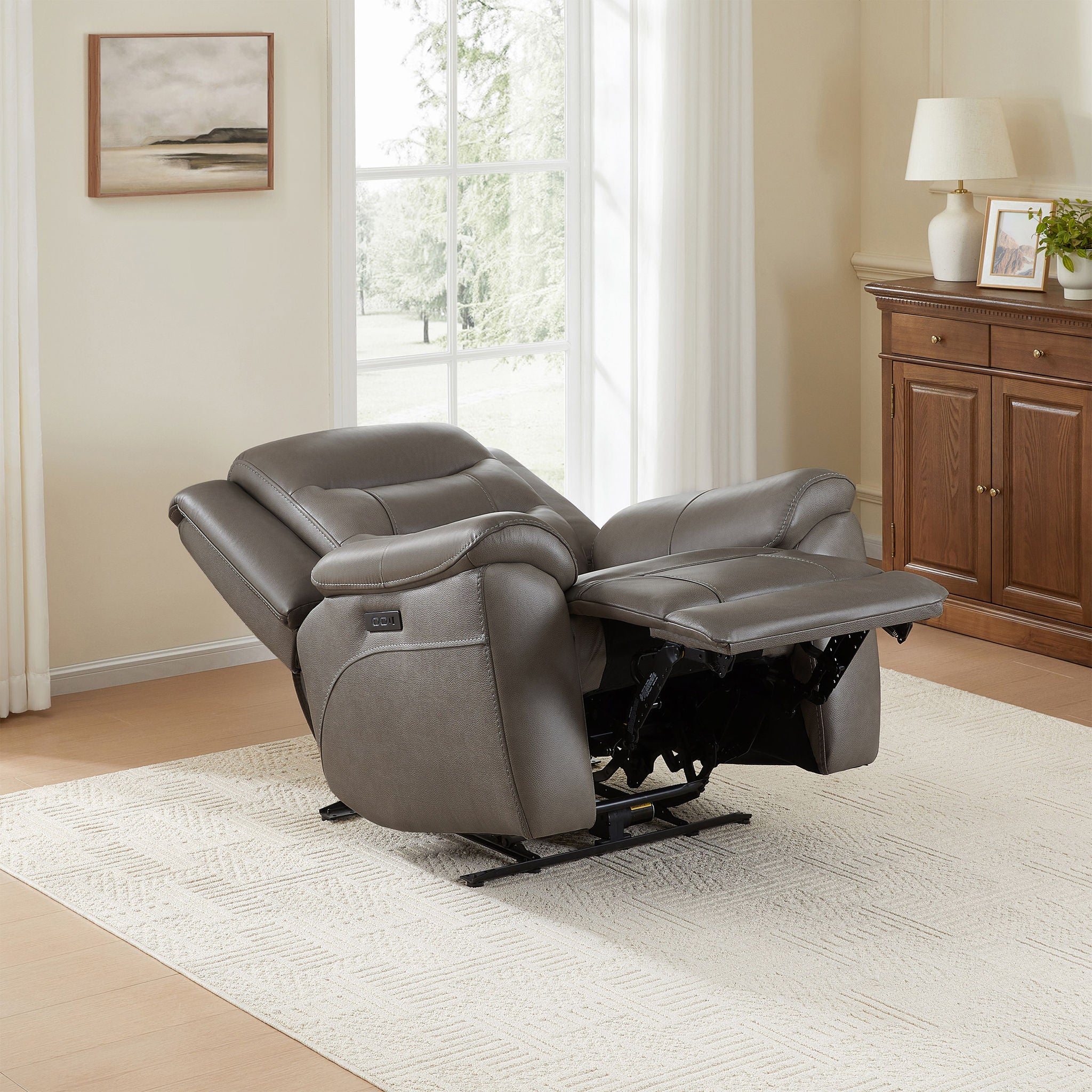 Mason Leather Power Recliner with Power Headrest