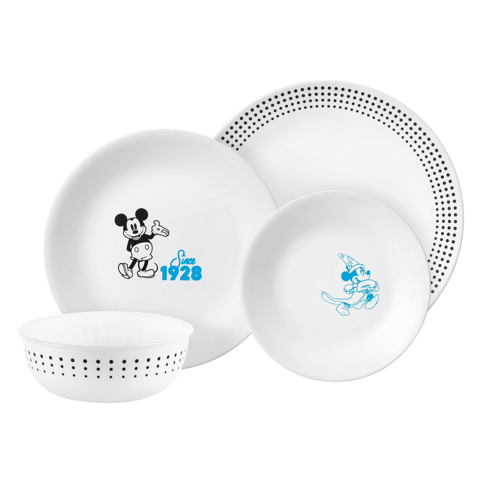 Corelle 16-piece Dinner Set, Mickey Mouse