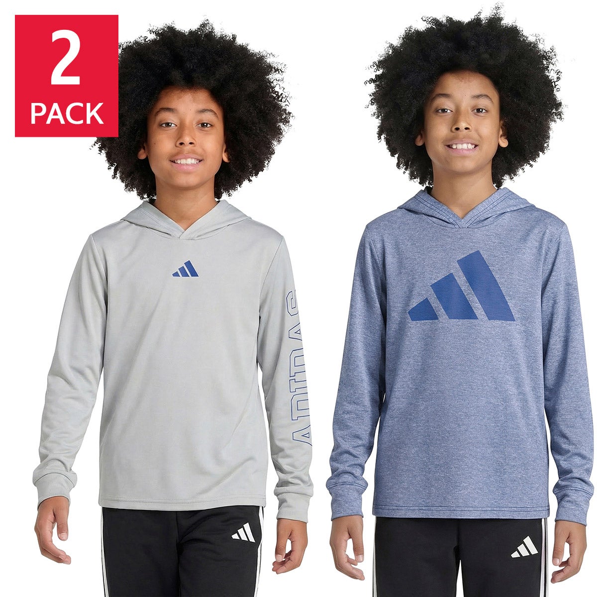 adidas Youth 2-pack Hooded Tee