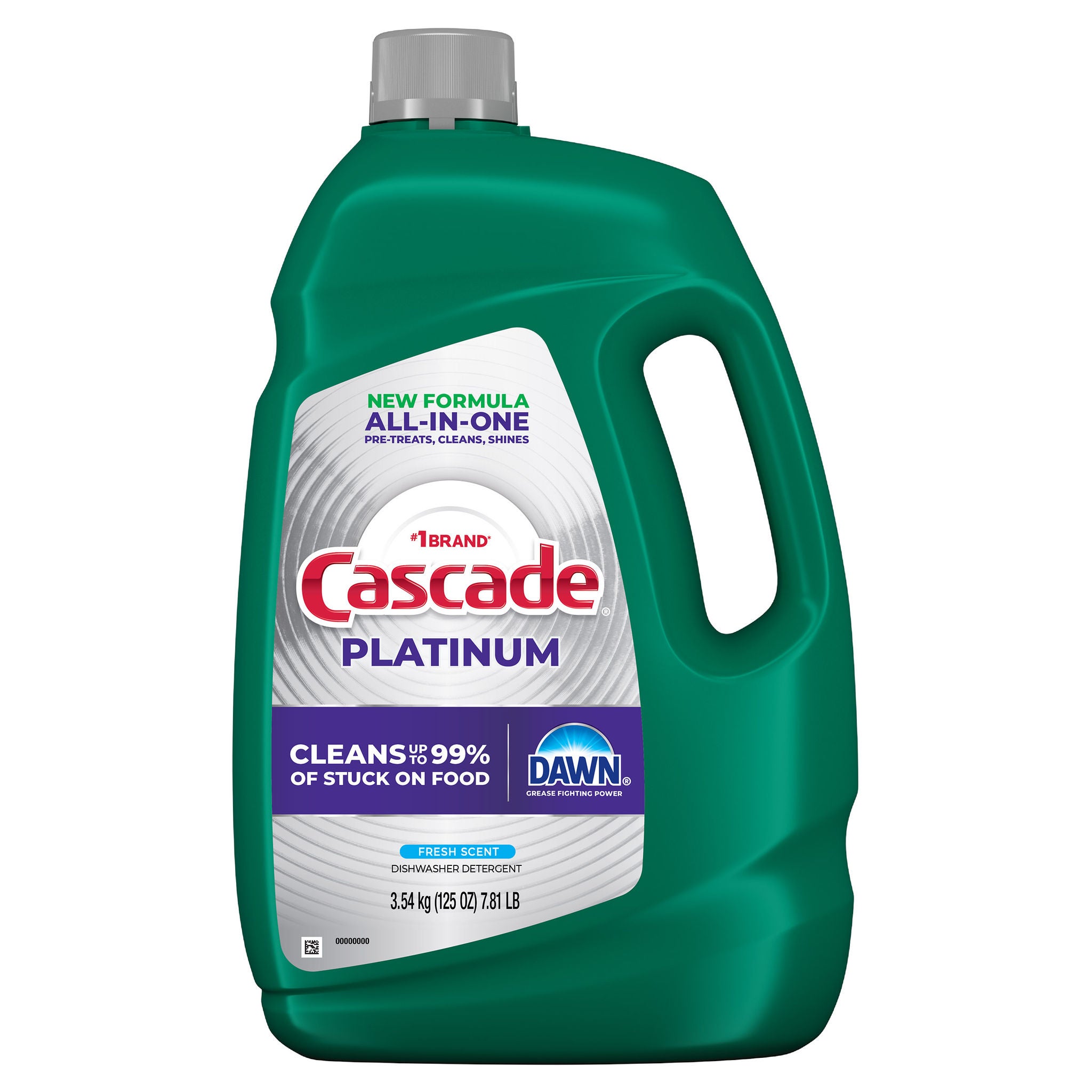 Cascade Platinum Liquid Dishwasher Detergent, Fresh, 125 fl oz