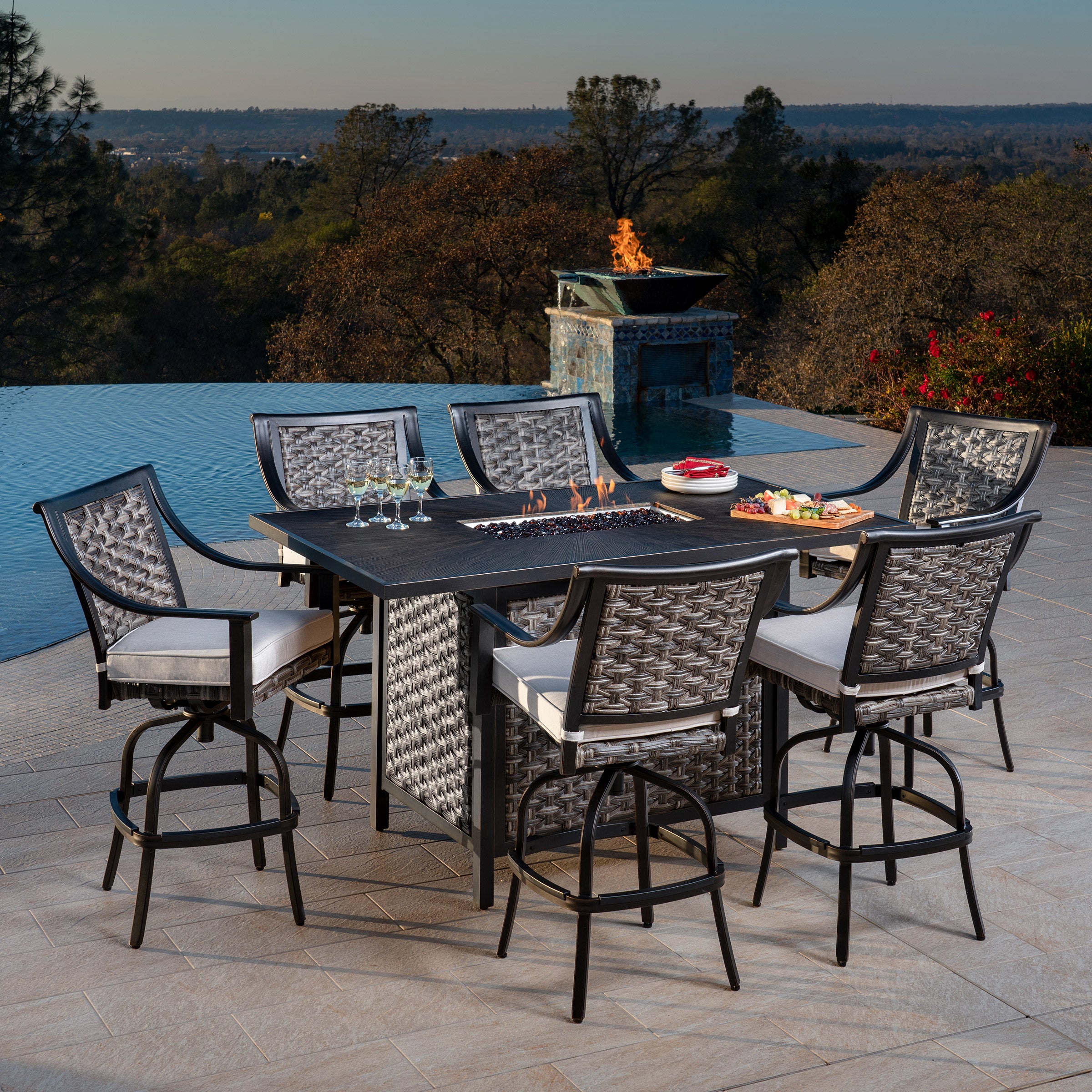 Terra Mar 7-piece High Fire Dining Set