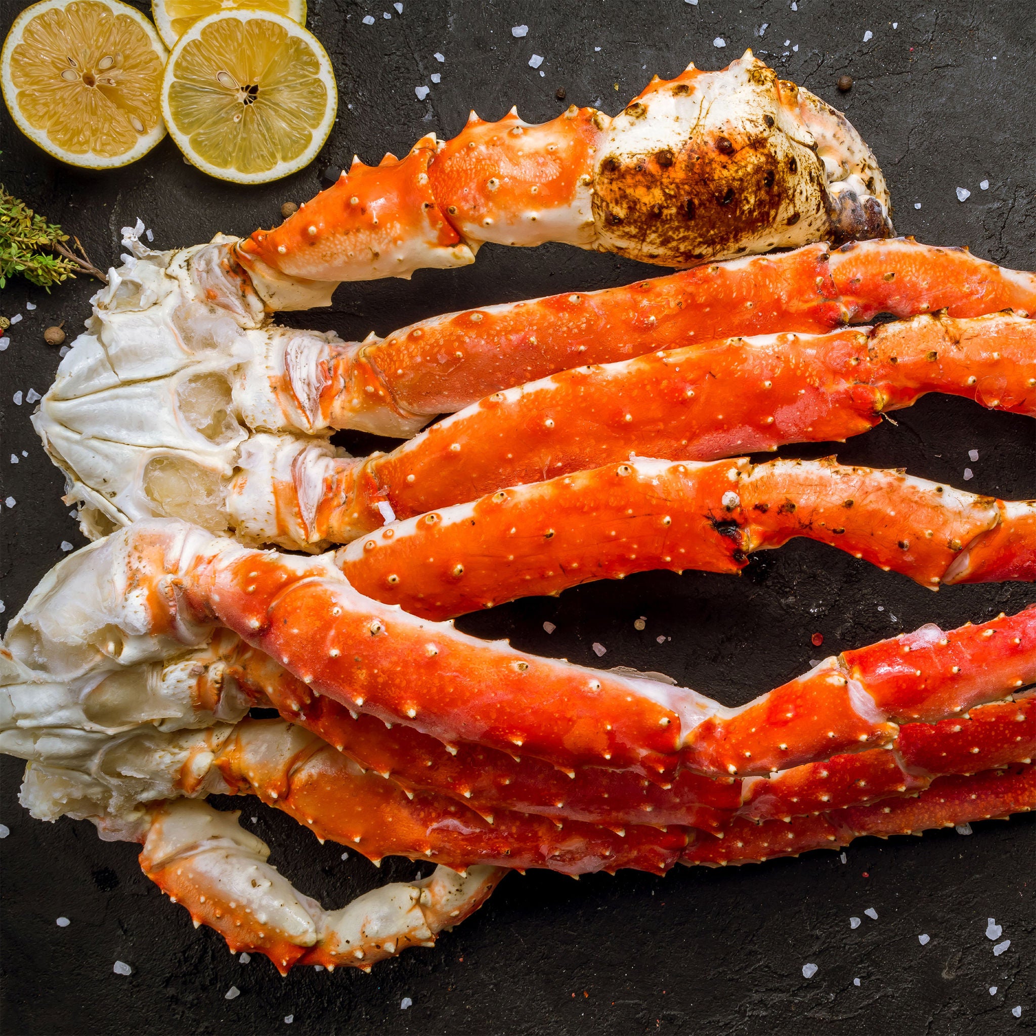 Coastal Seafoods Super Colossal Alaskan Red King Crab Leg Clusters, Total 10 lbs.