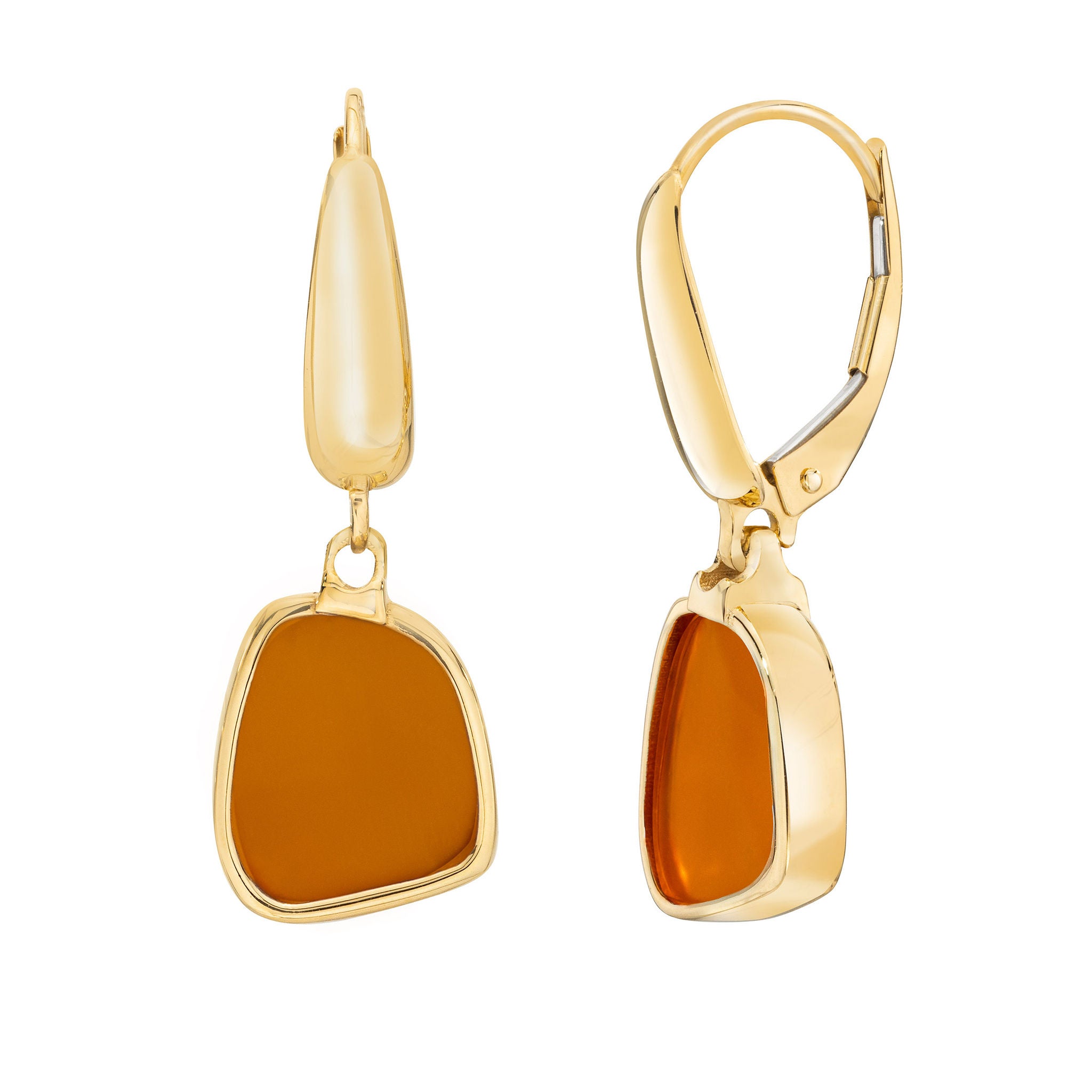 Gemstone 14kt Yellow Gold Dangle Earrings