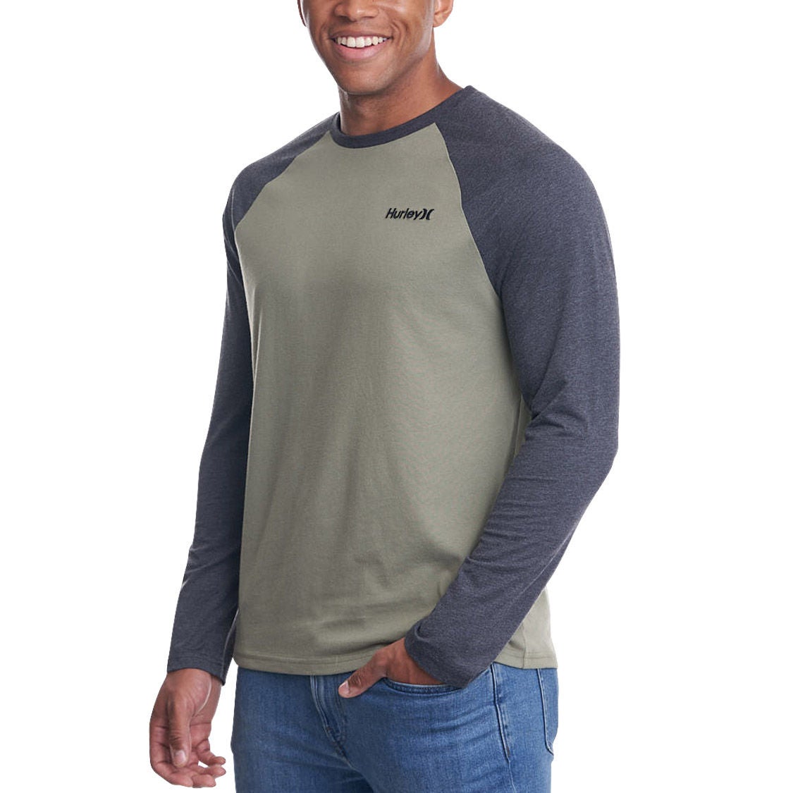 Hurley Men's Raglan Long Sleeve Tee