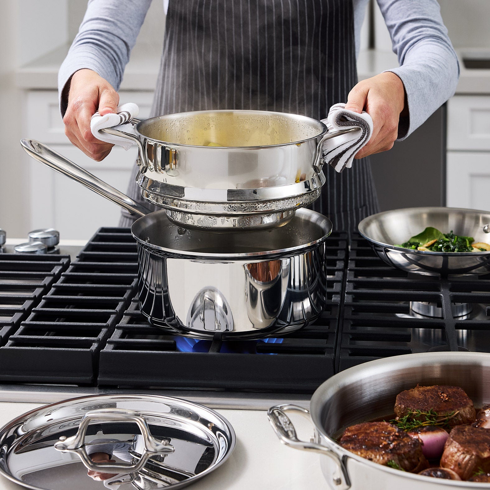 All-Clad D3 13-piece Stainless Steel Cookware Set
