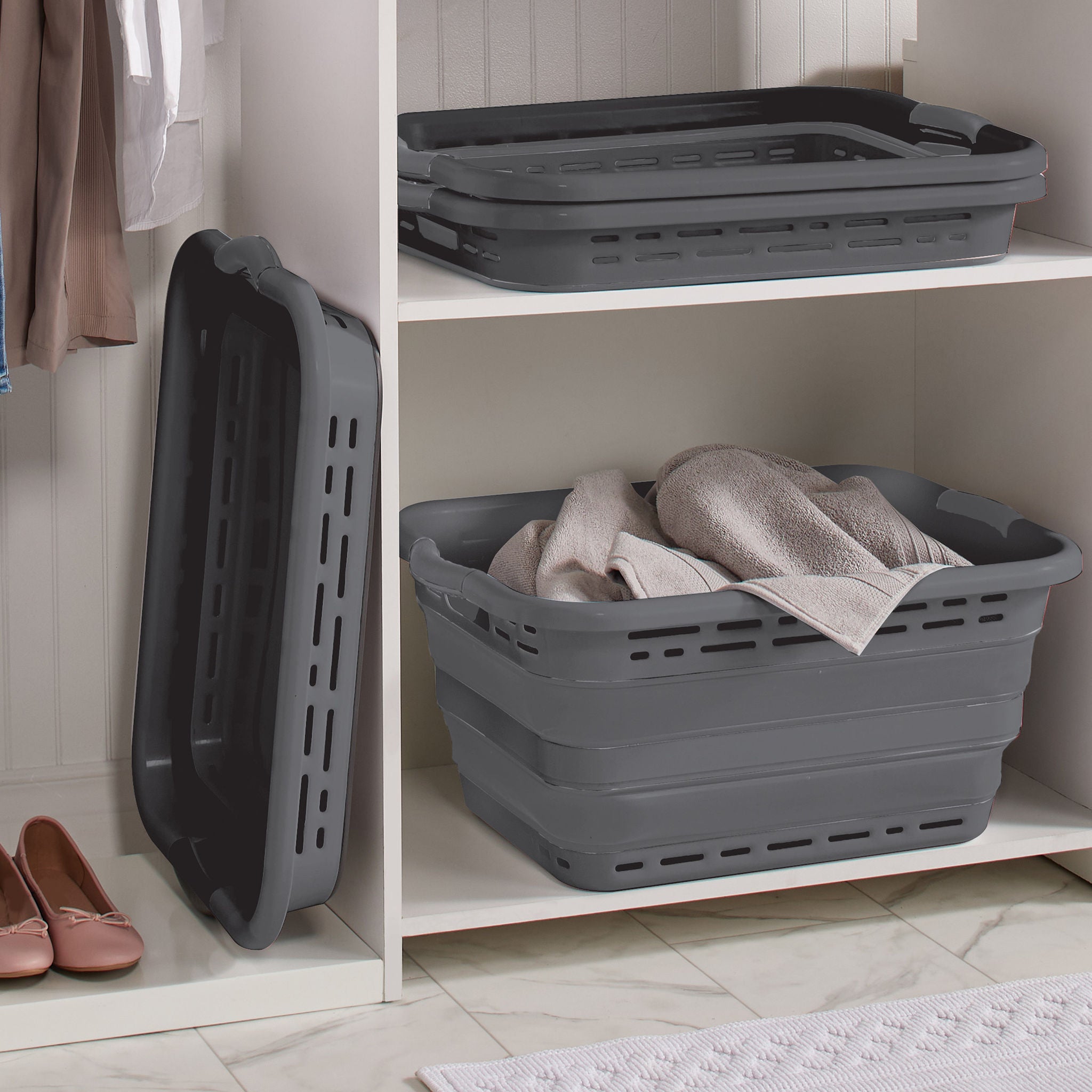 Pop N' Load Collapsible Laundry Basket 2-pack