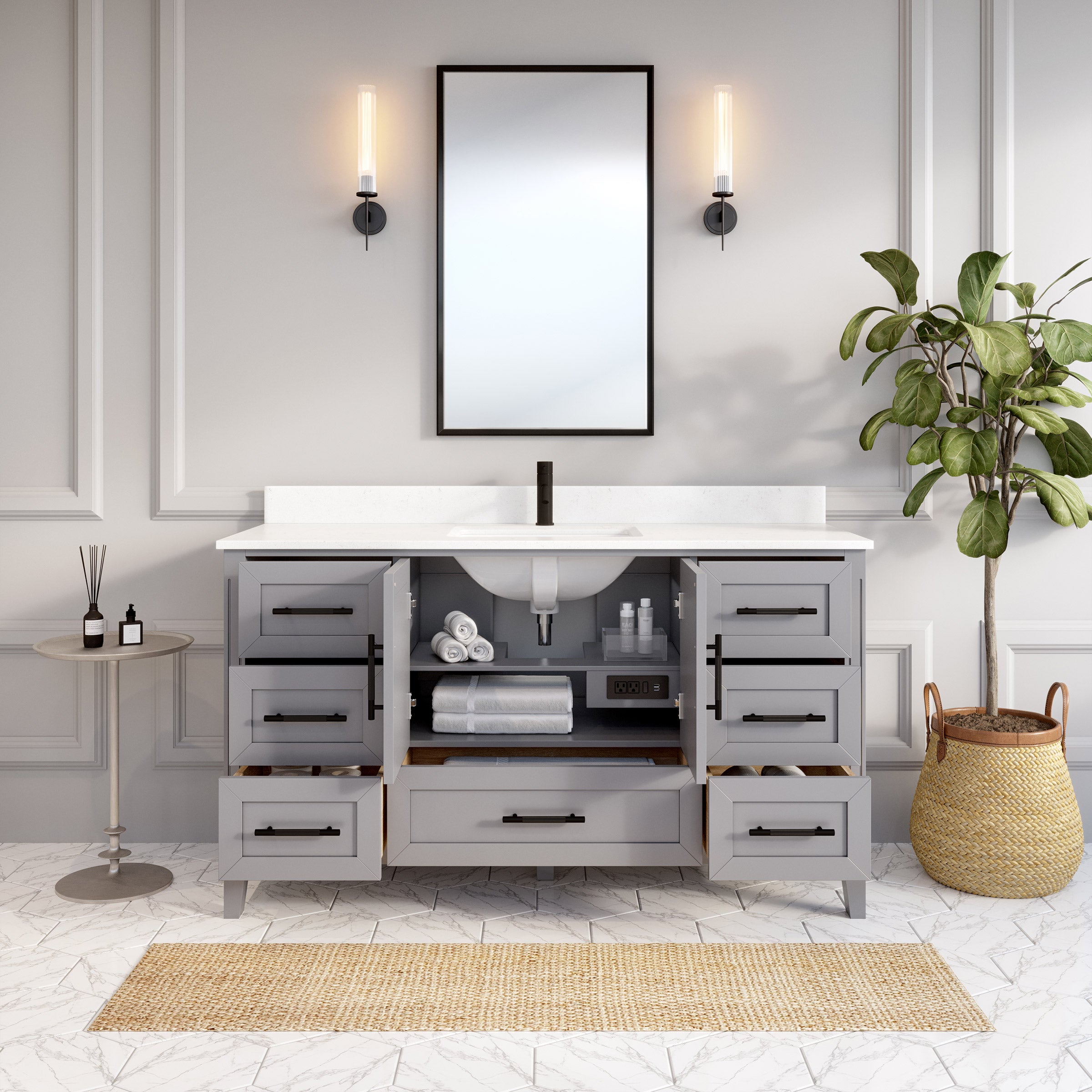 Hudson Gray Bath Vanity by Studio Bathe