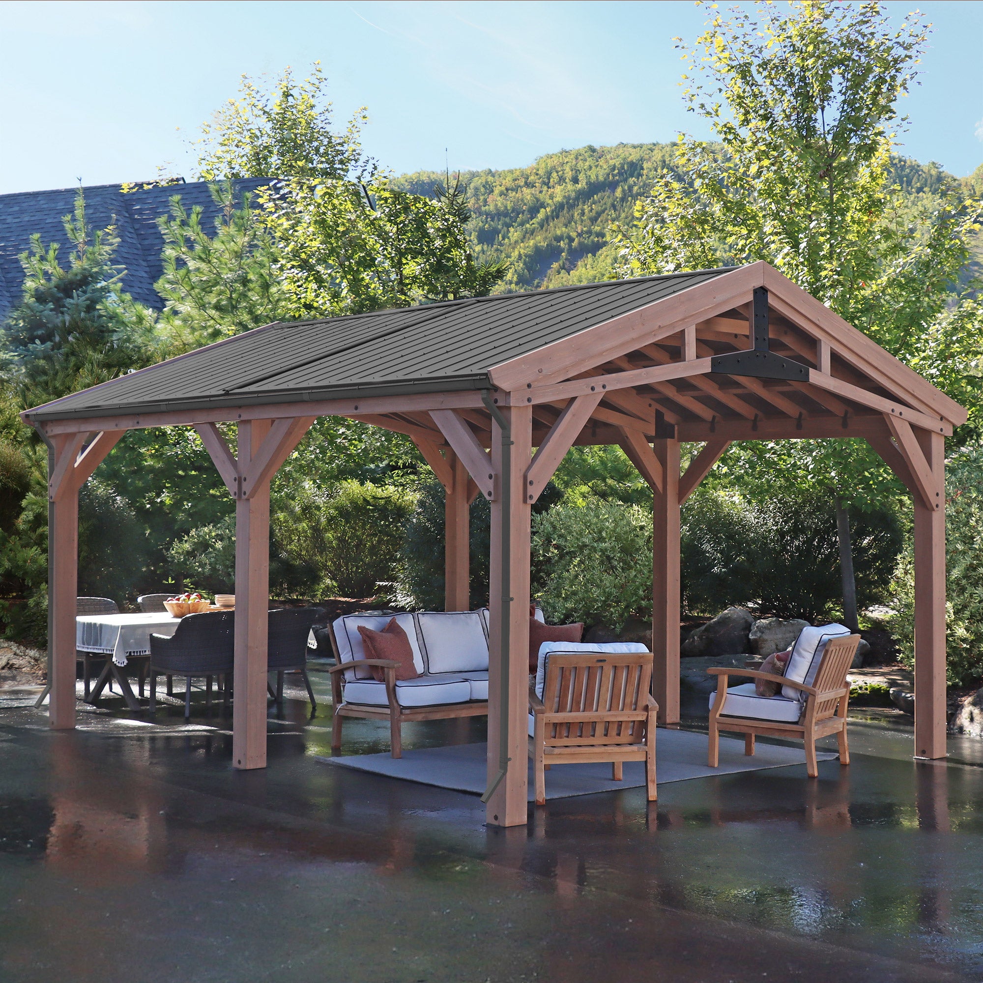 Yardistry Multi-Purpose Shade Structure Rain Gutter