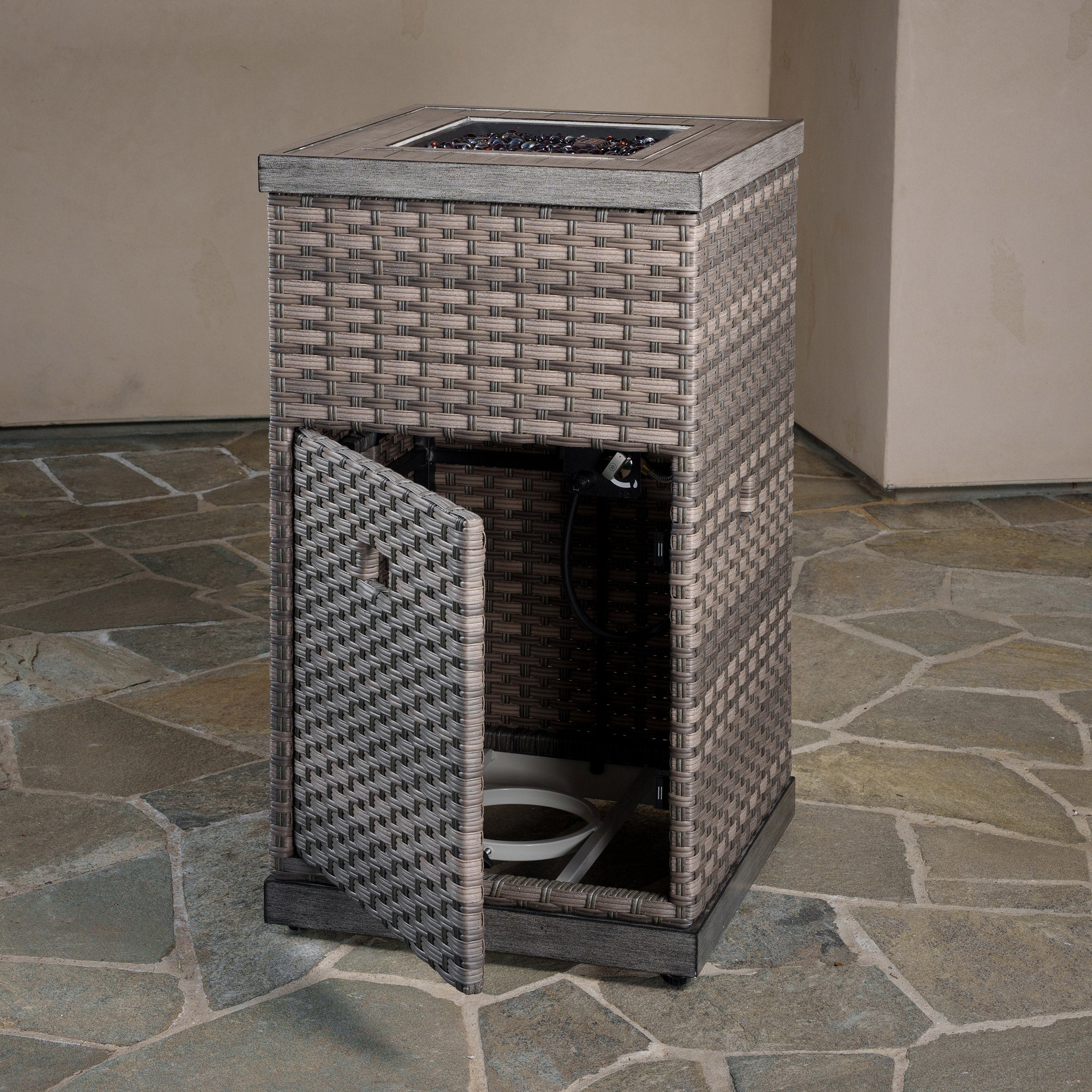 Sunvilla Diego 8-piece Modular Outdoor Patio Bar Set With 2 Fire Towers