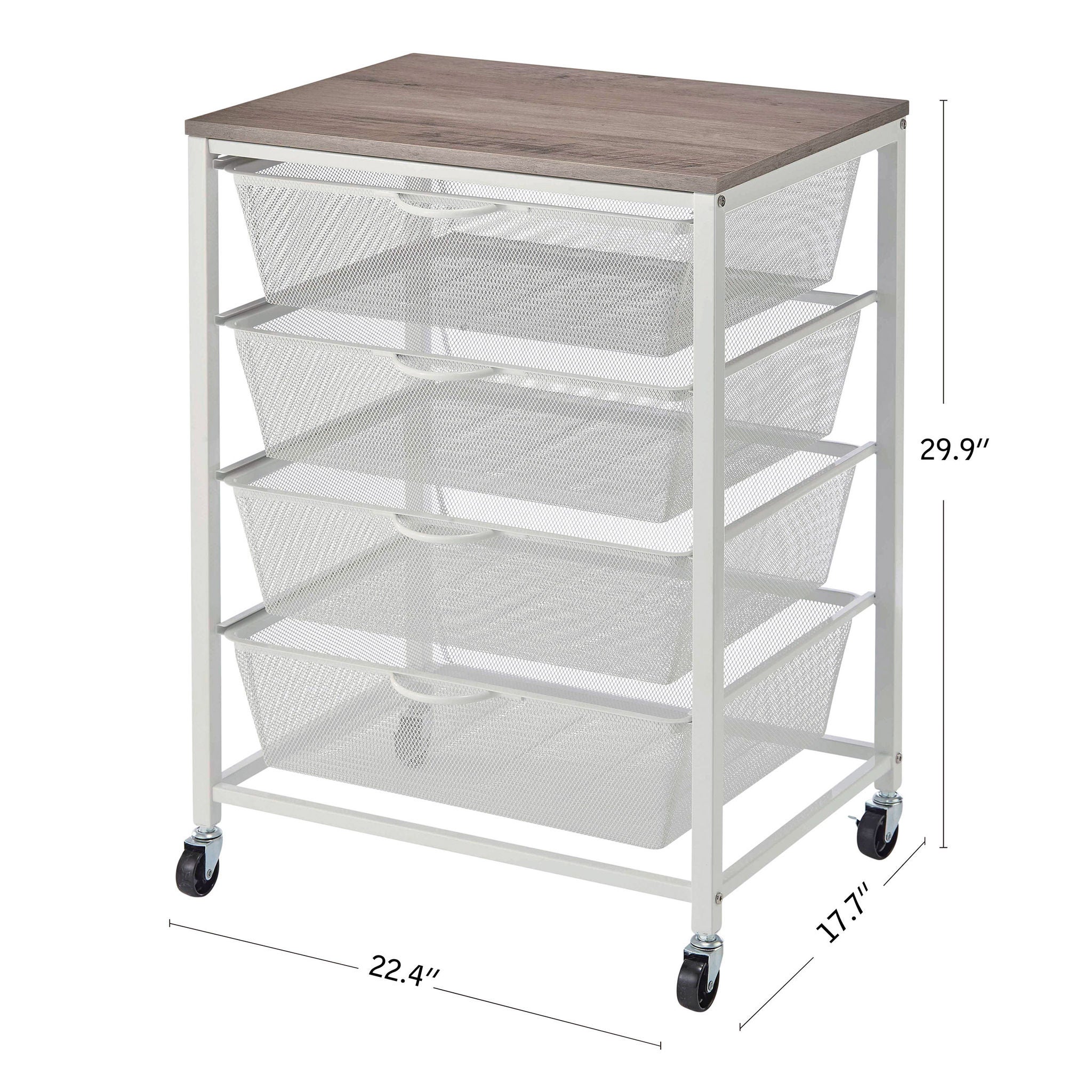 4 Drawer Rolling Cart