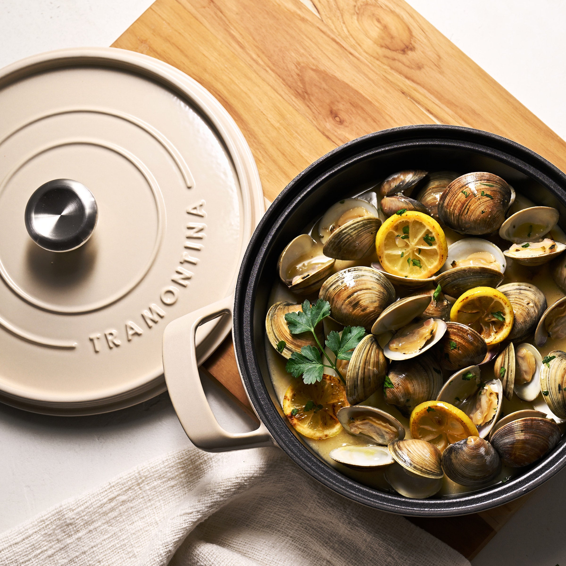 Tramontina 4-Piece Stackable Enameled Cast Iron Cookware Set