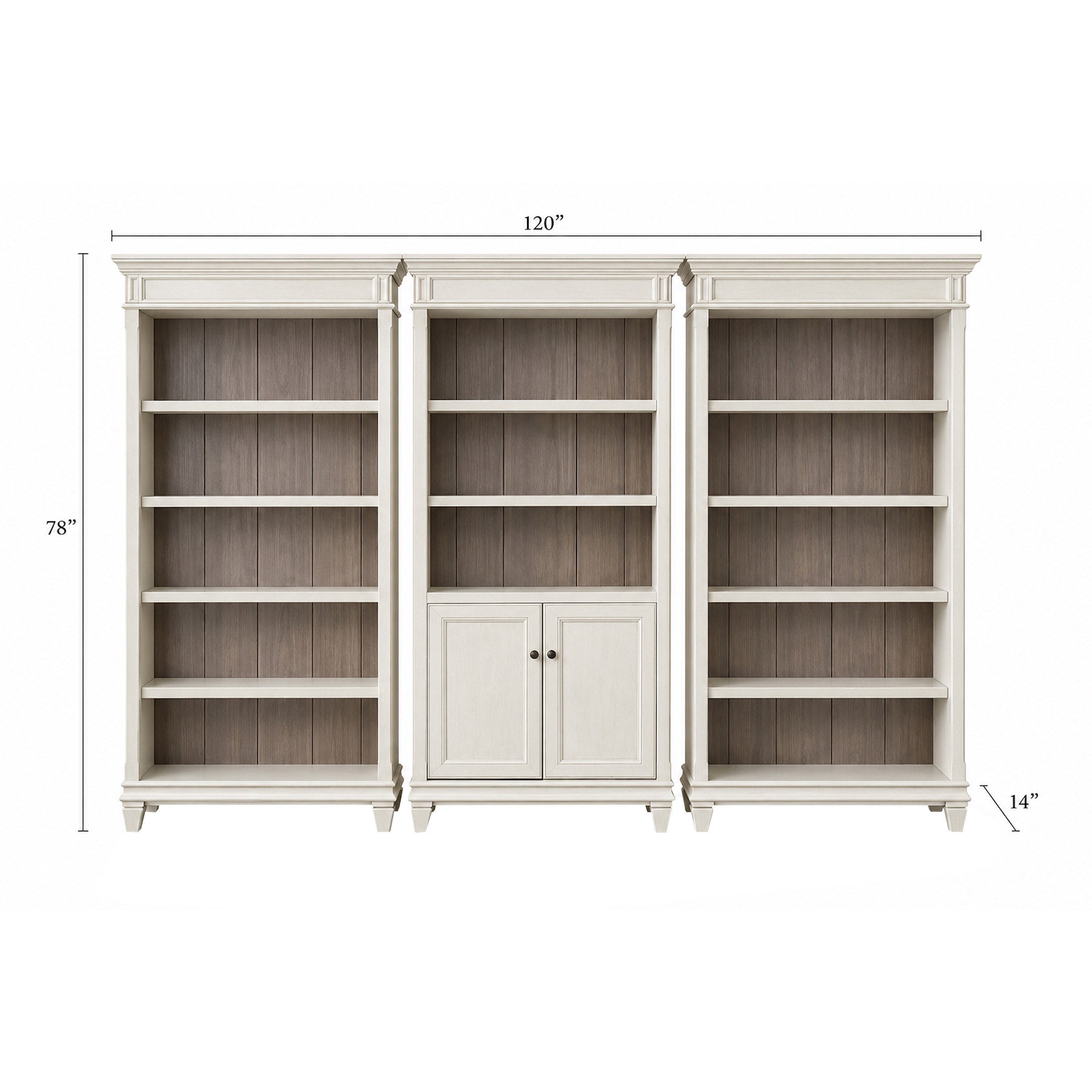 Harrington 3-piece Bookcase Wall