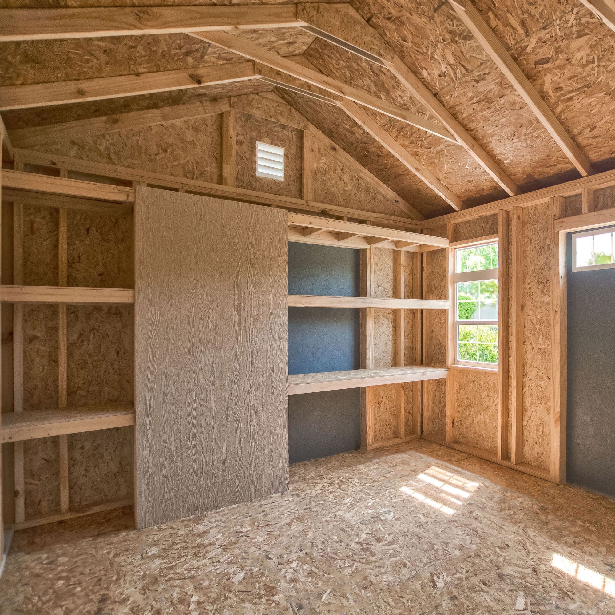 Yardline Easemont 10' x 12' Wood Shed with Quick Access Storage - Do It Yourself Assembly