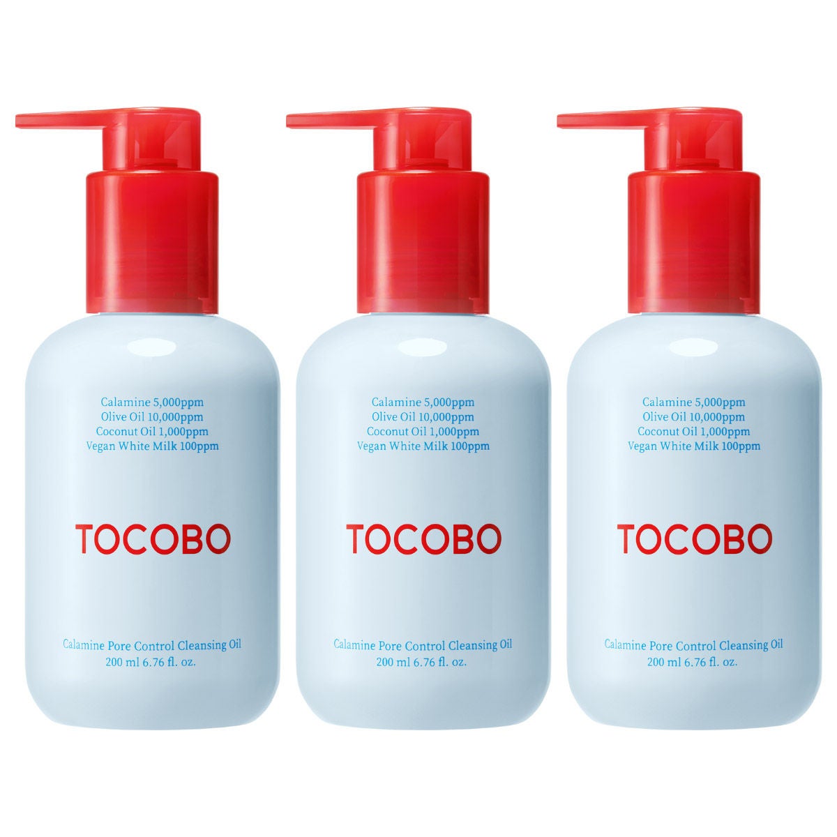 Tocobo Calamine Pore Control Cleansing Oil, 6.76 fl oz, 3-pack