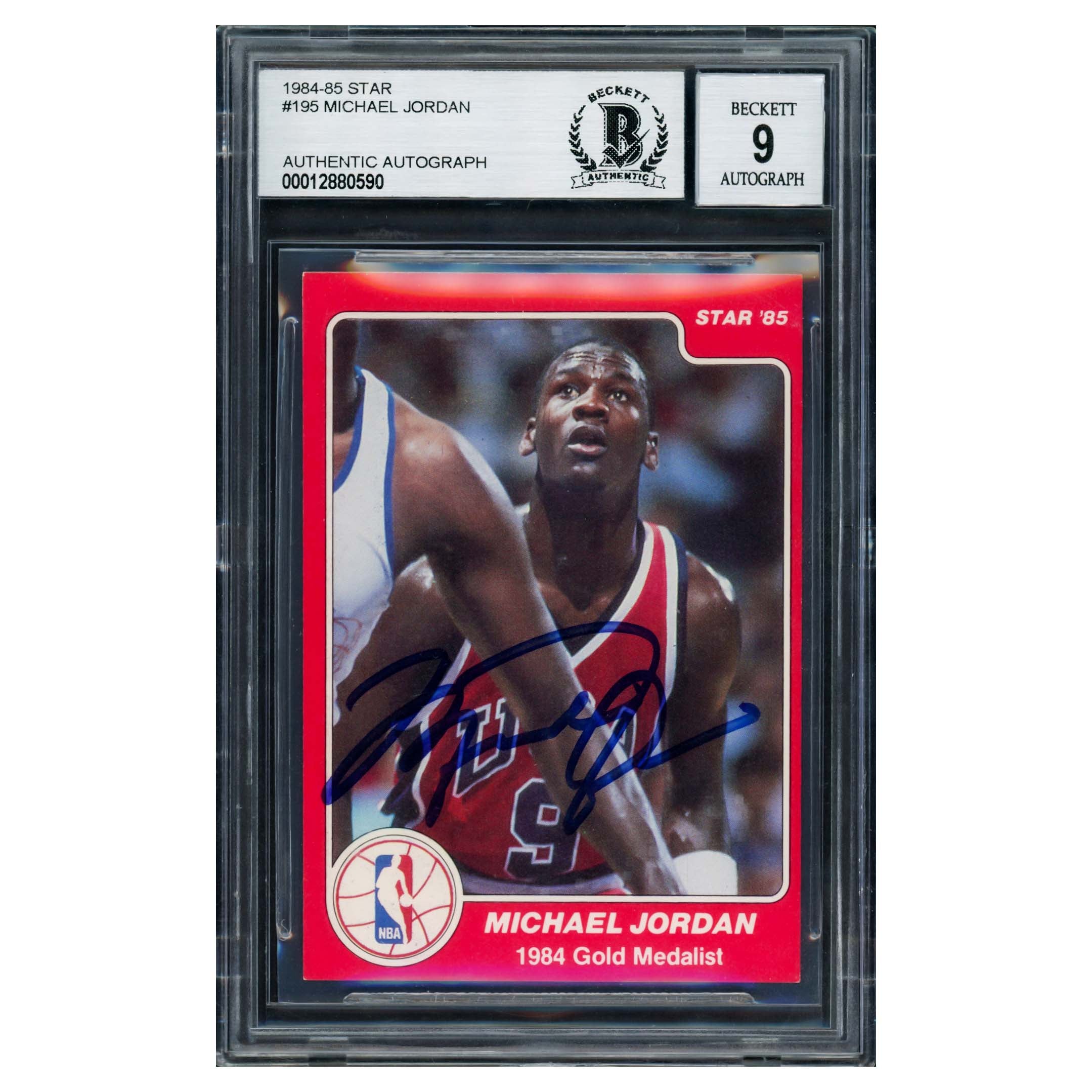 Michael Jordan Autographed 1984-85 Star Rookie Card #195 Chicago Bulls - Beckett Authenticated