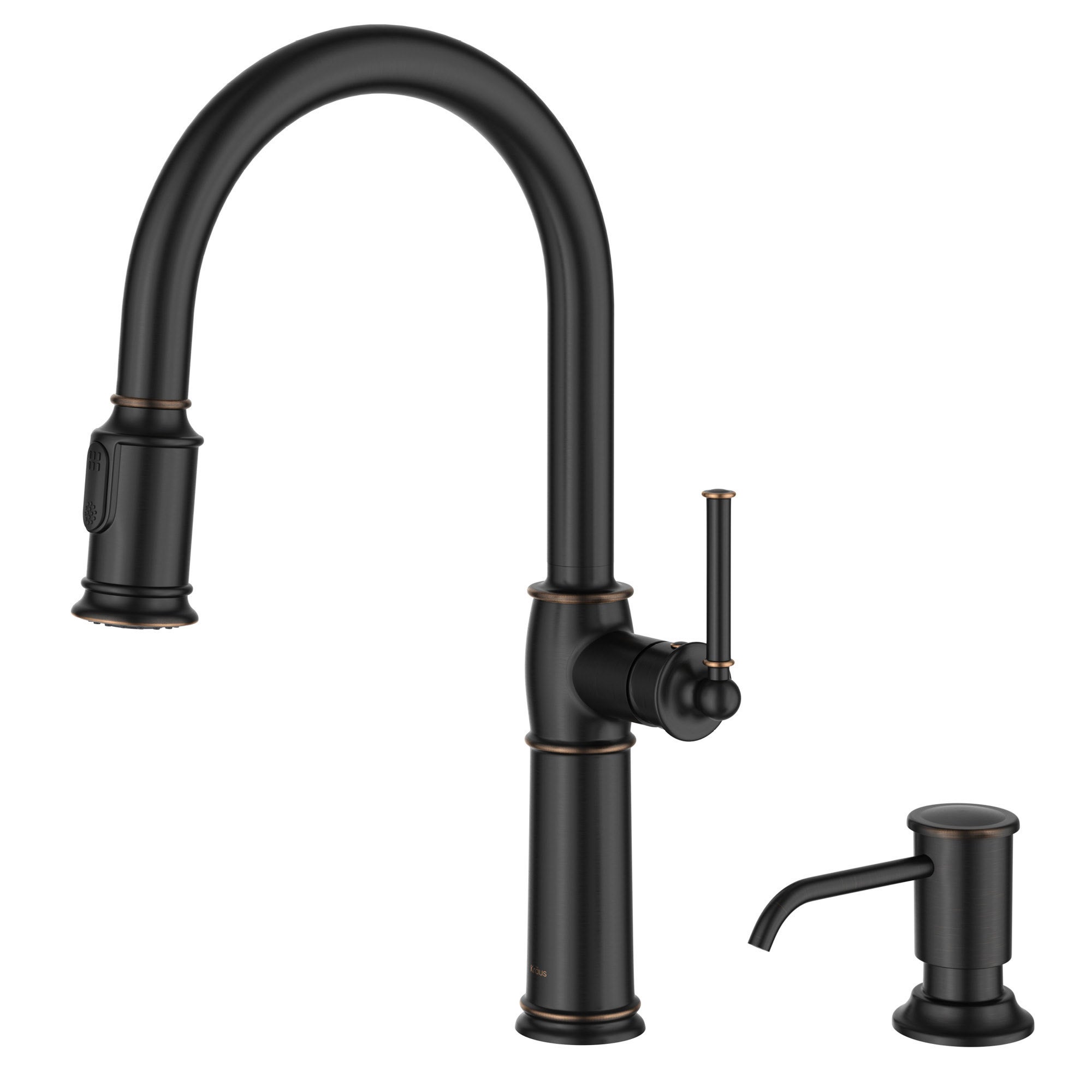 KRAUS Pull-down Kitchen Faucet and Soap Dispenser