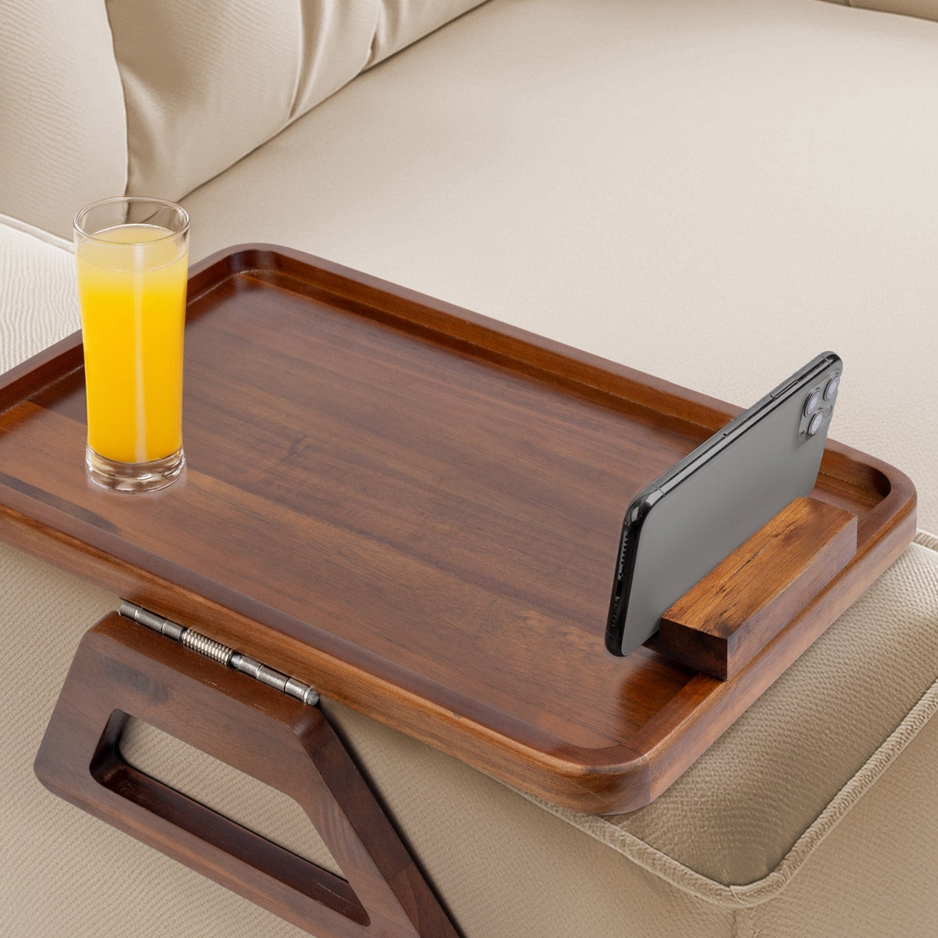 Smart Design Acacia Armrest Tray
