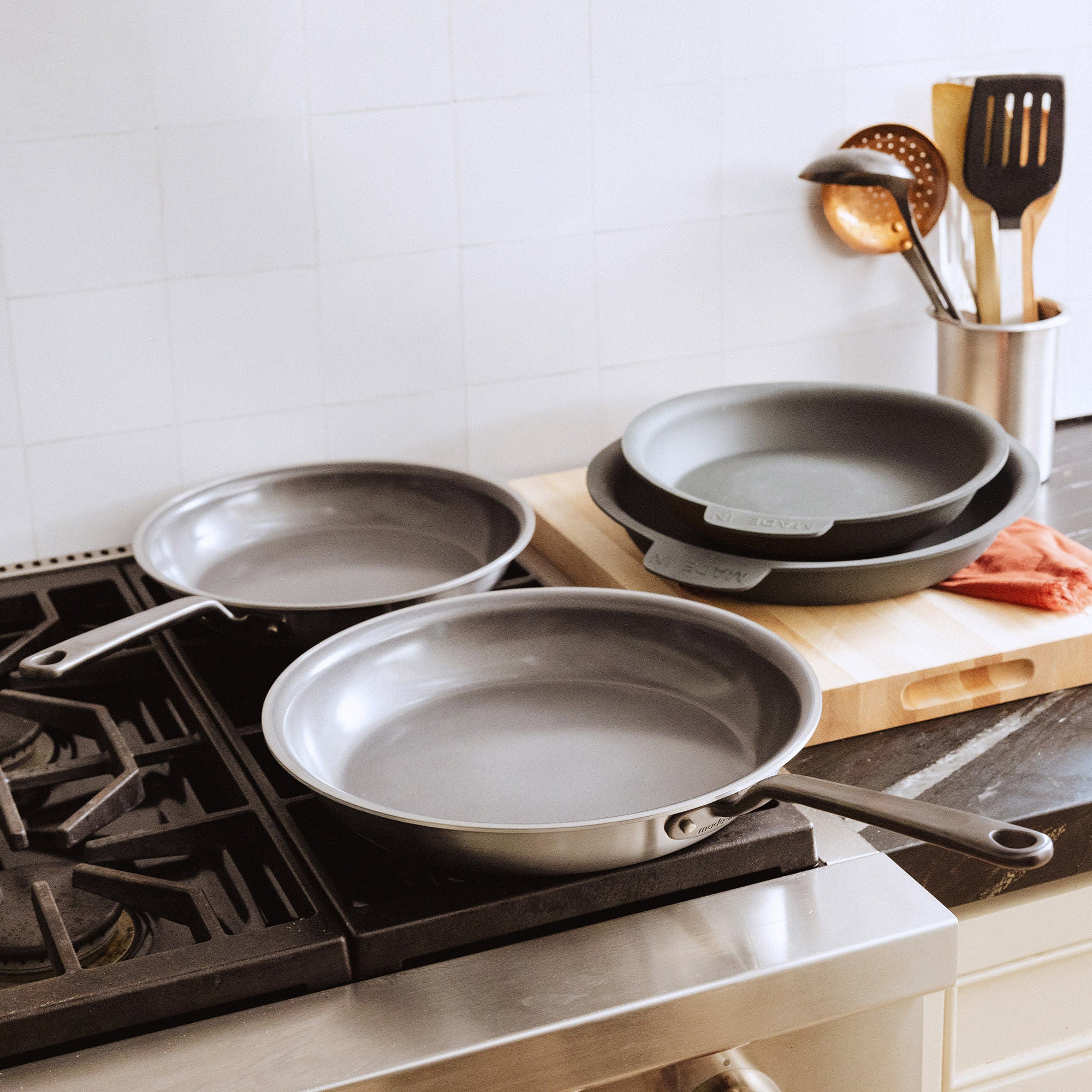 Made In 4-piece CeramiClad Non-Stick Frying Pan Set