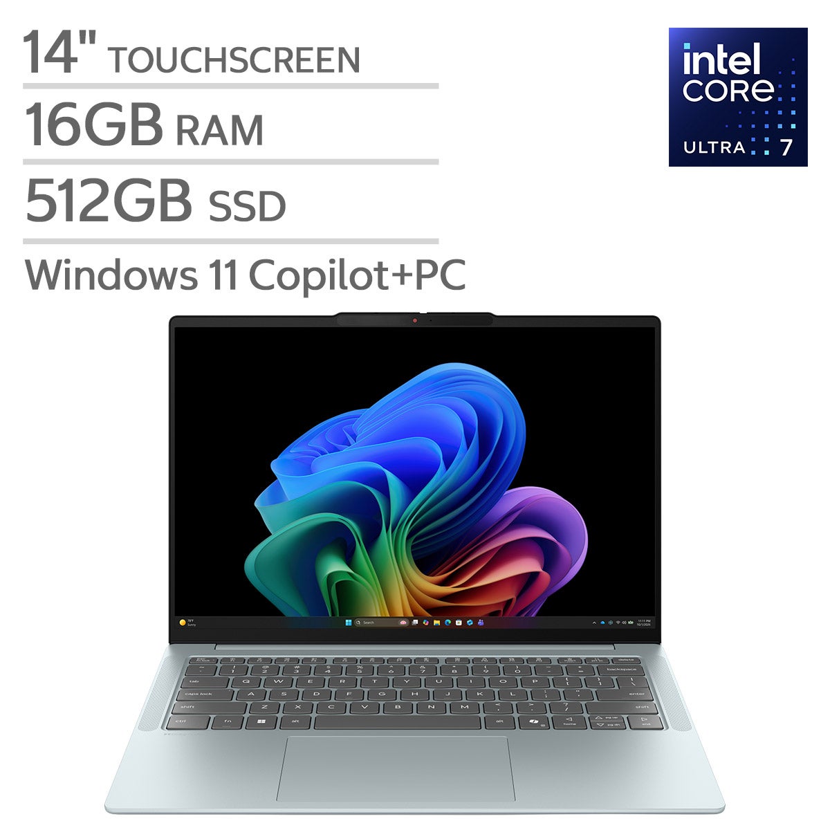 Lenovo IdeaPad Slim 5i Ultra 14" Touchscreen Laptop - Intel Core Ultra 7 processor 266V - WUXGA (1920 x 1200) - 16GB RAM - 512GB SSD -Windows 11 Home.