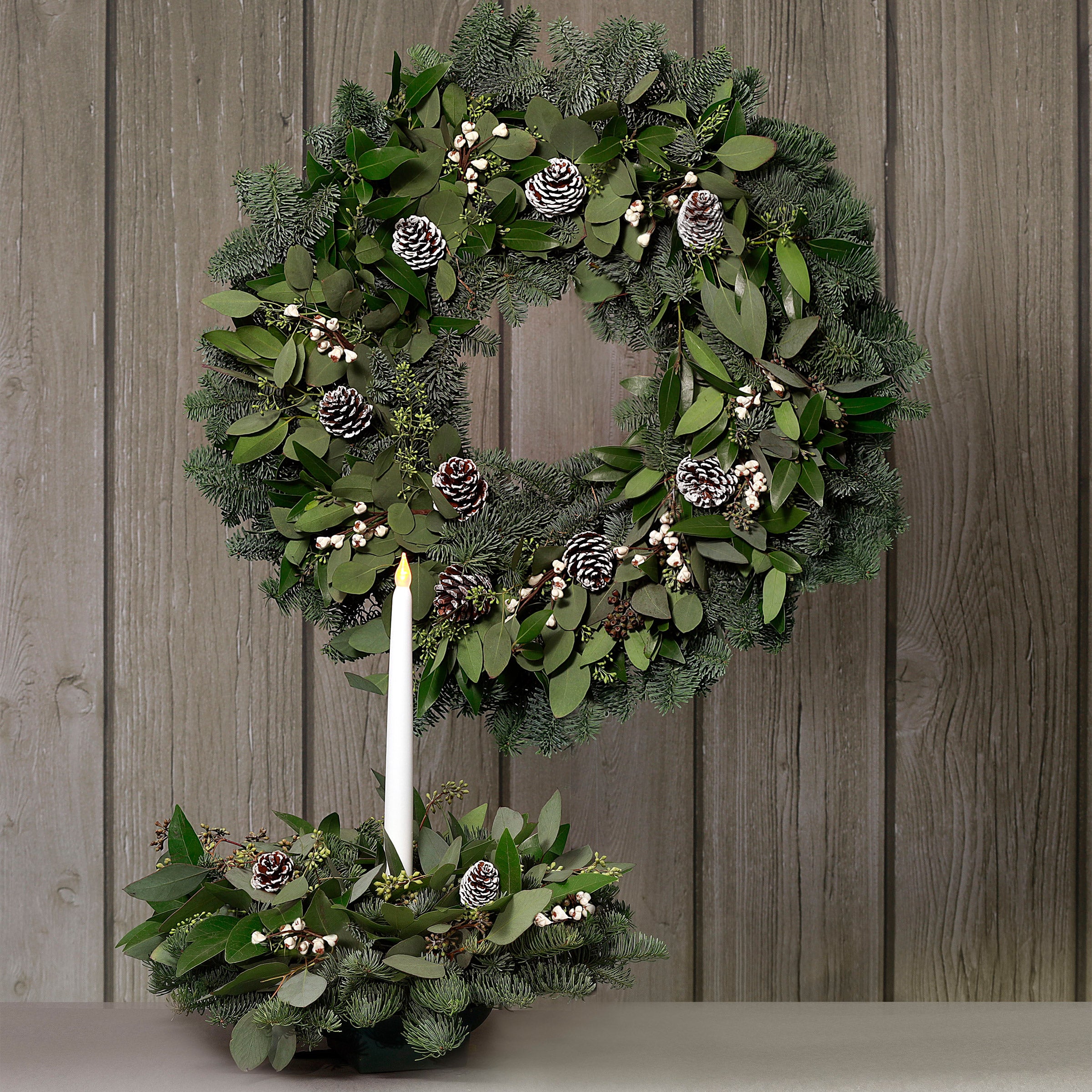 Eucalyptus Wreath and Centerpiece Combo