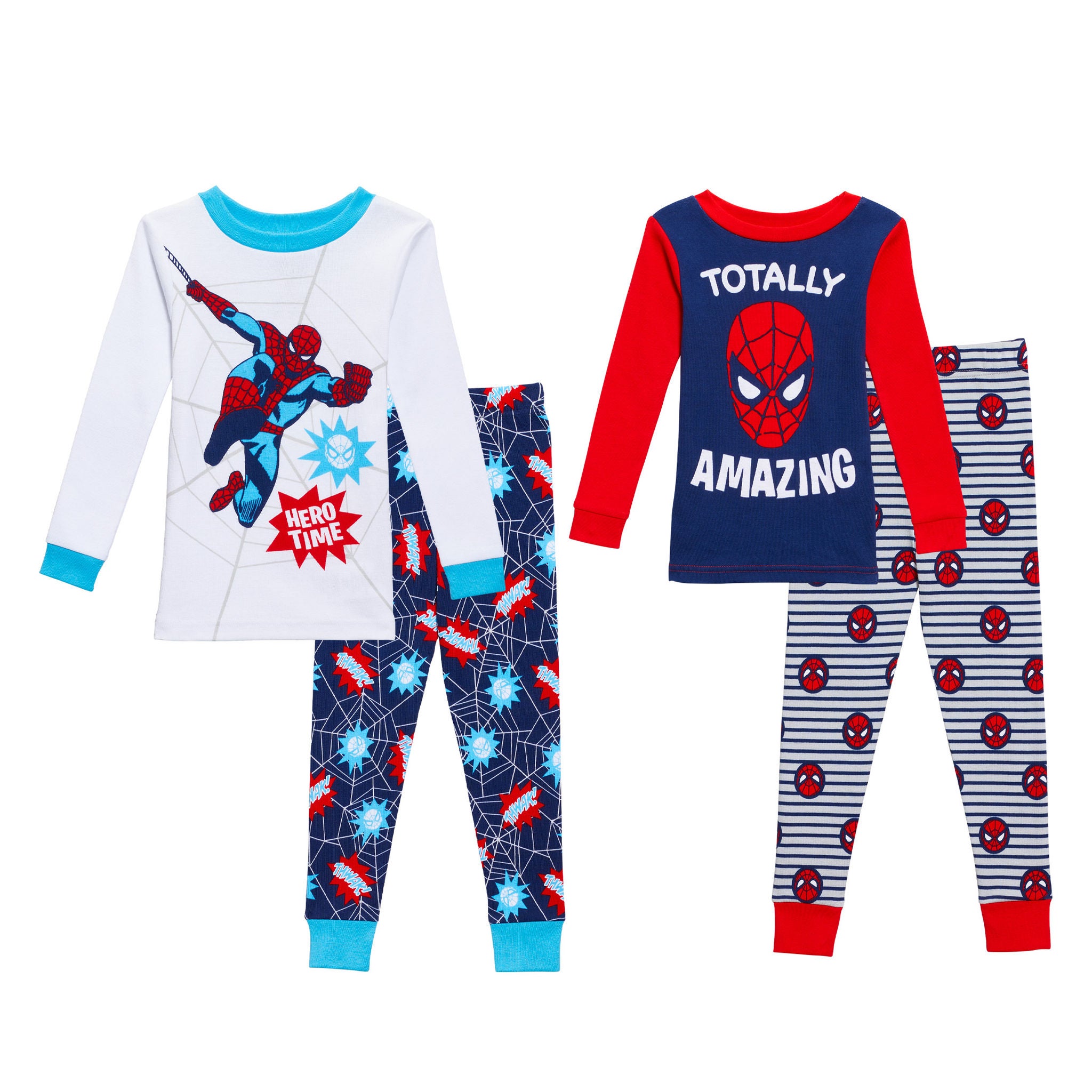 Spider-Man Kids' 4-piece Cotton PJ Set