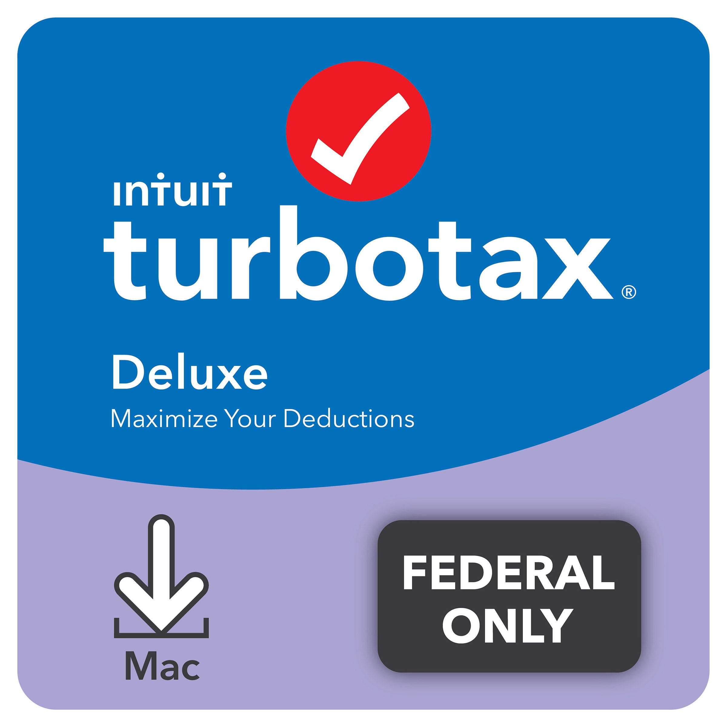 TurboTax Deluxe 2021 Tax Software, Federal Returns Only + Federal E-file, Mac Download (E-Delivery)