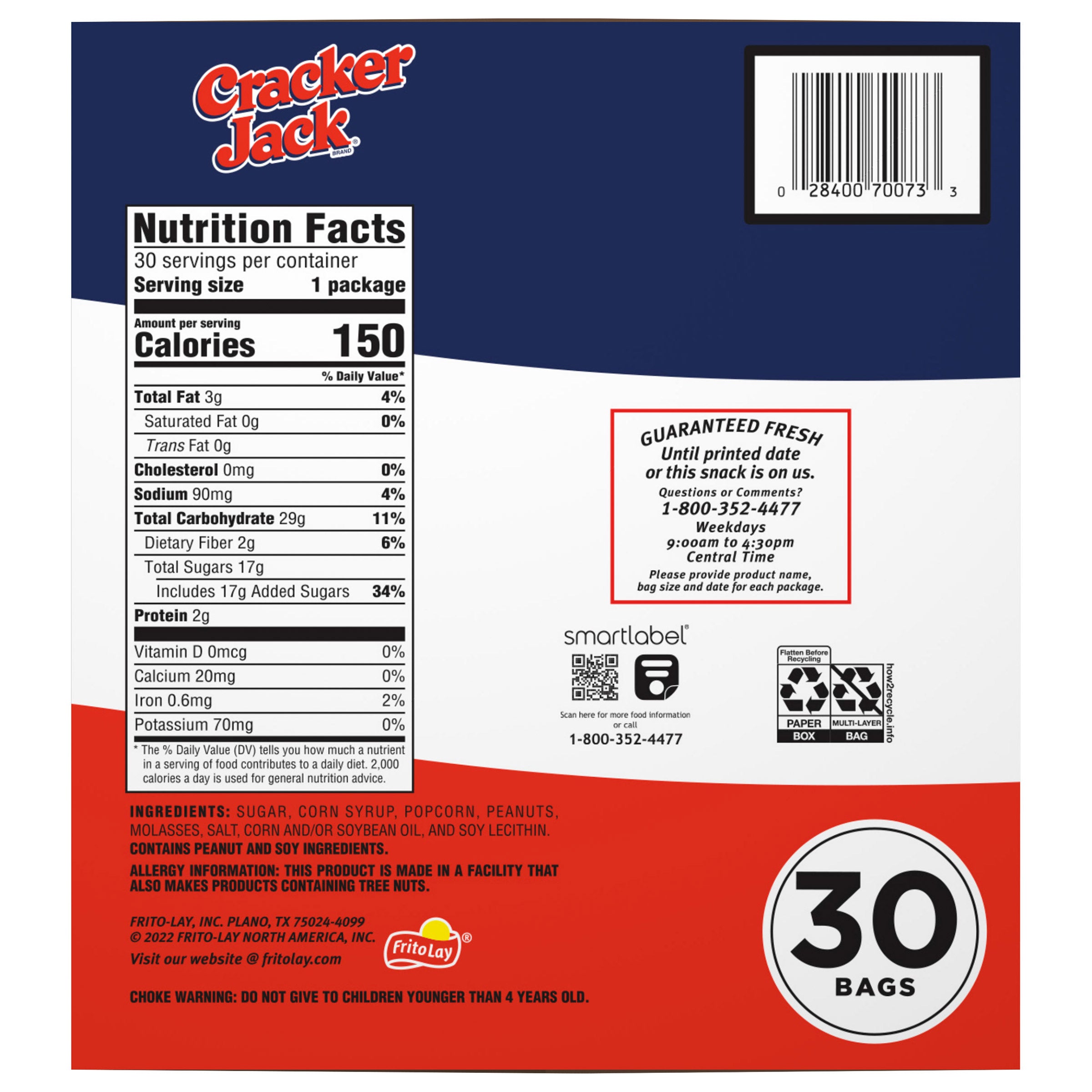 Cracker Jack, Original, 1.25 oz, 30-count