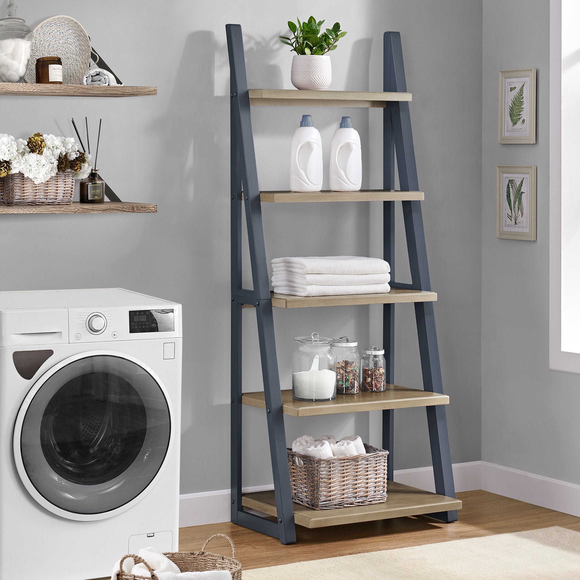 Fynn 72” Ladder Bookcase