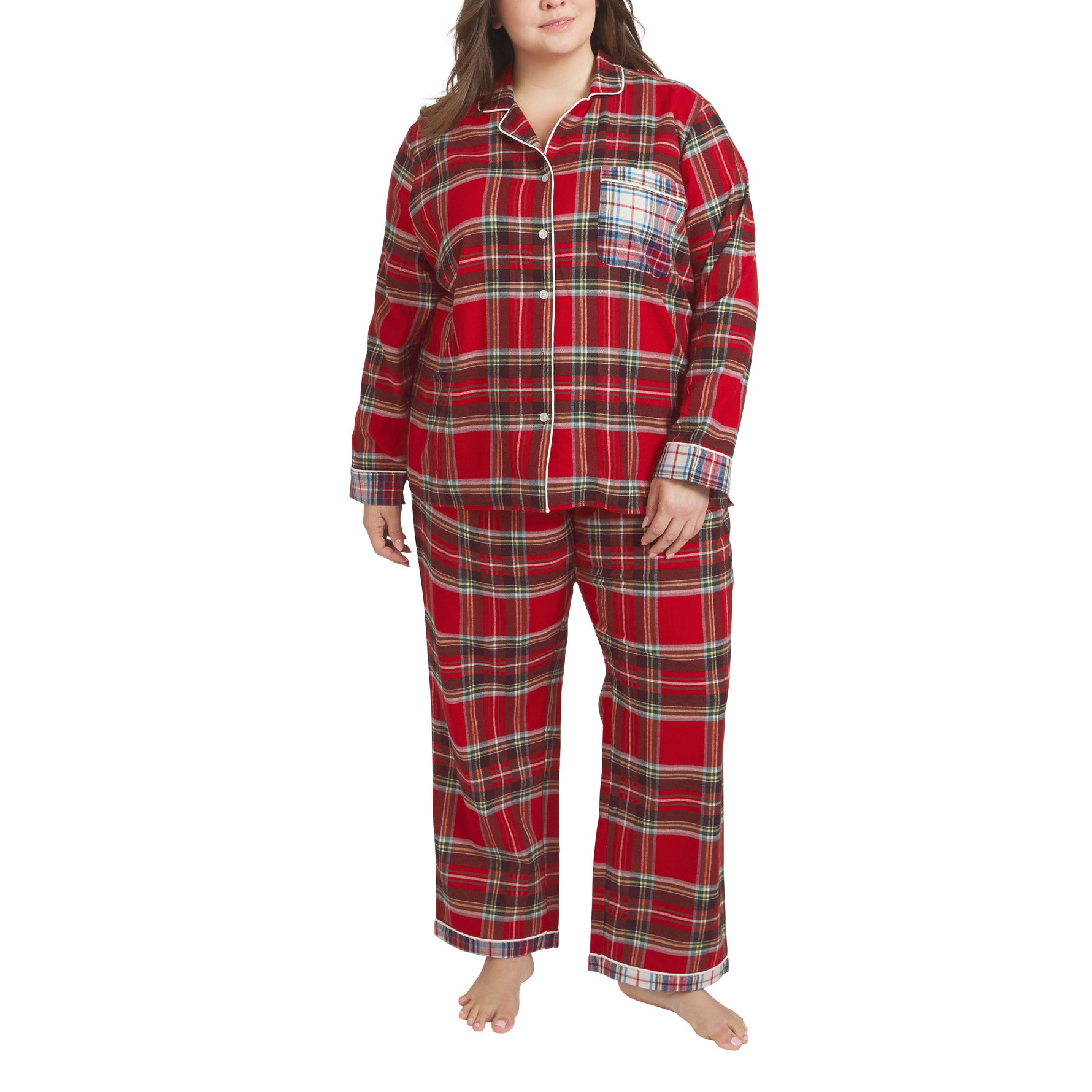 Lands' End Women's 2-piece Cotton Flannel Pajama Set