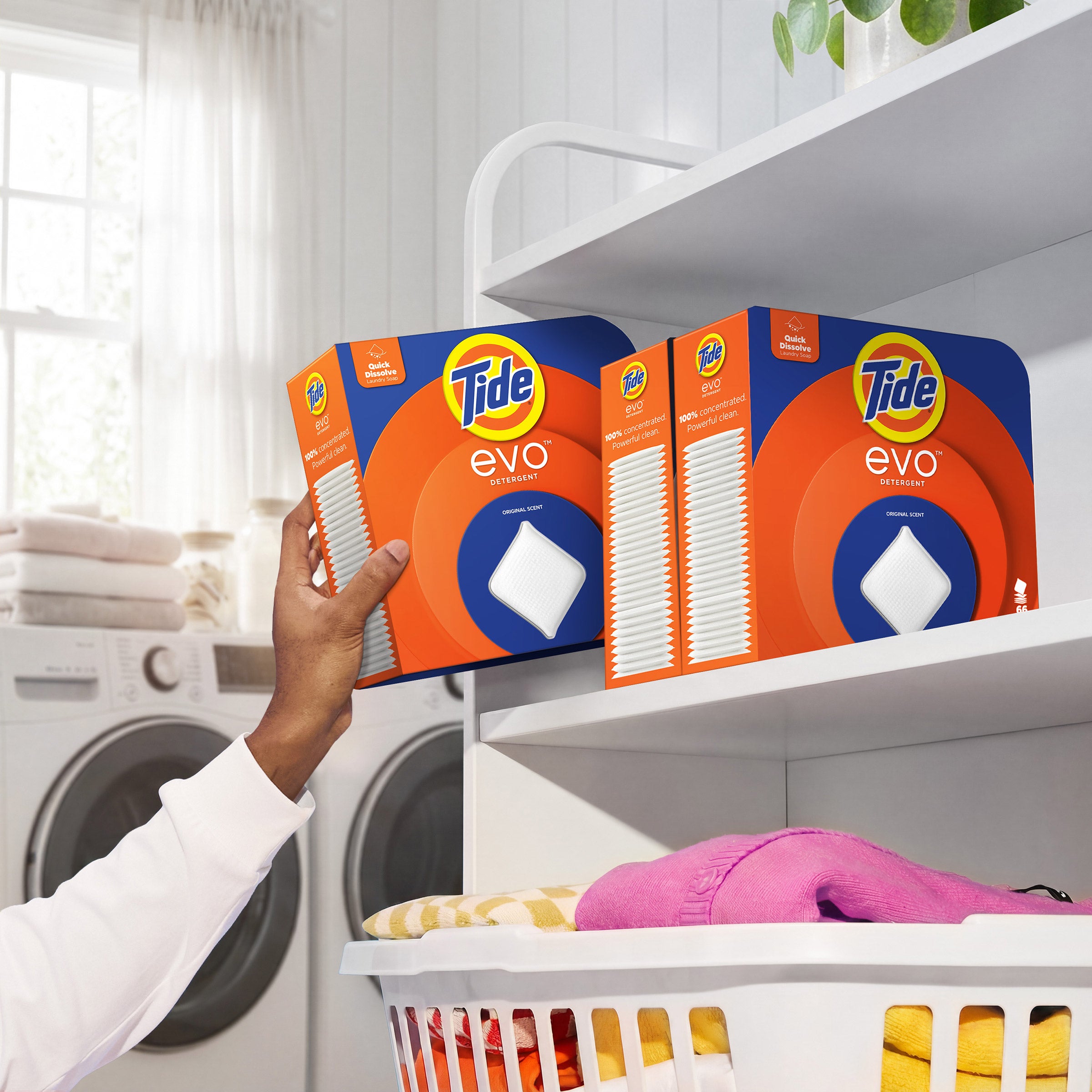 Tide Evo Laundry Detergent Tiles, Original, 66-count