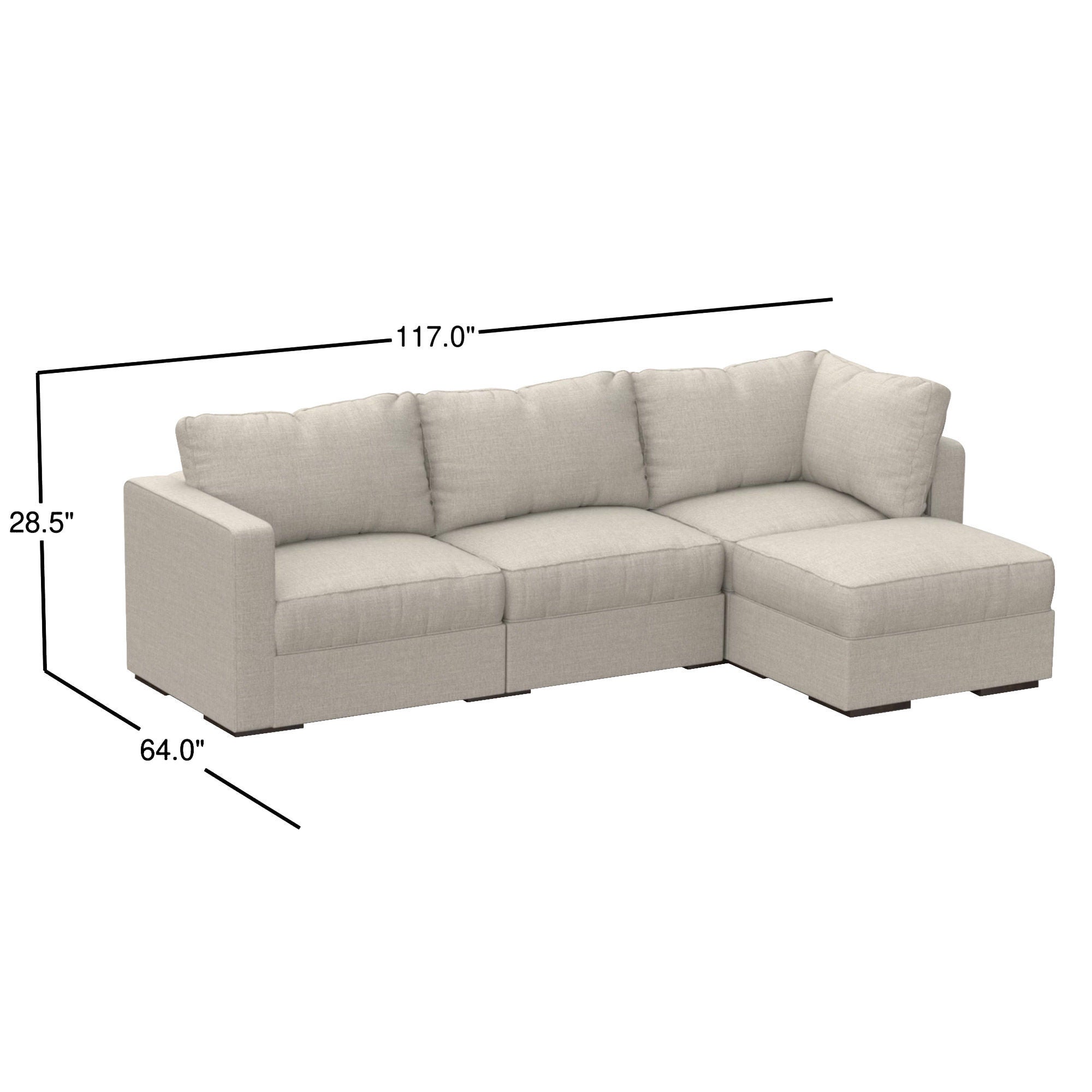 Lovesac Modular Sectional Sofa Bundle 4 Seats/5 Square Sides with Storage