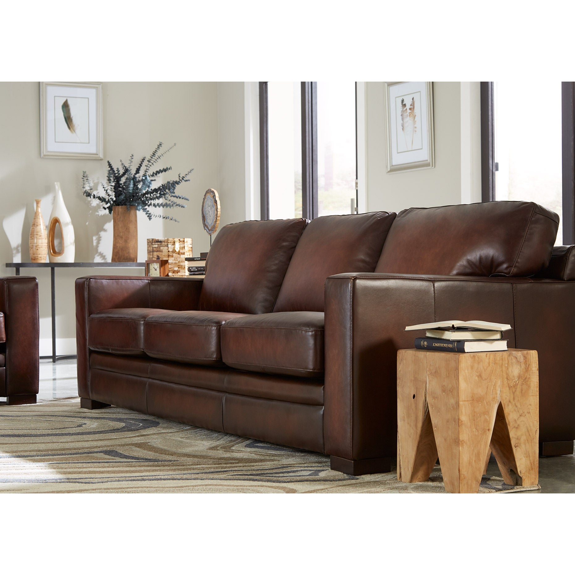 Luca 2-piece Top Grain Leather Set - Sofa, Loveseat