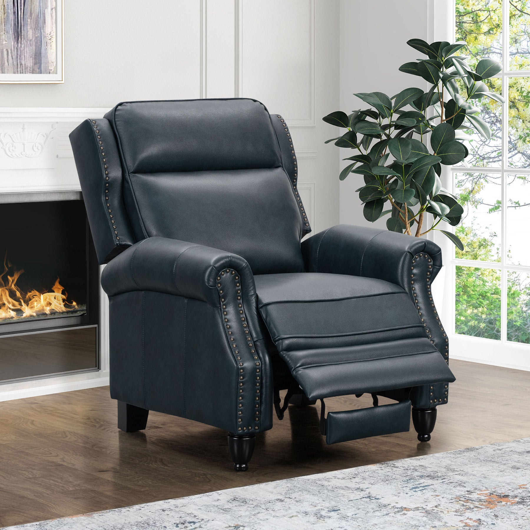 Pollenzo Leather Pushback Recliner
