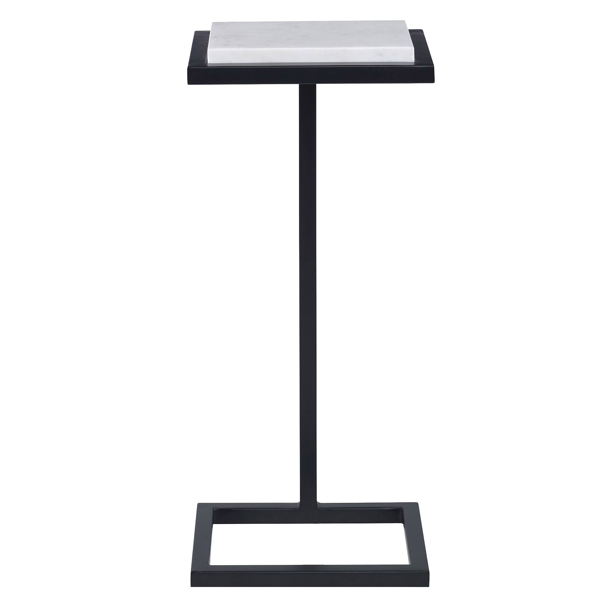 Cailin 23" Side Table, White Marble