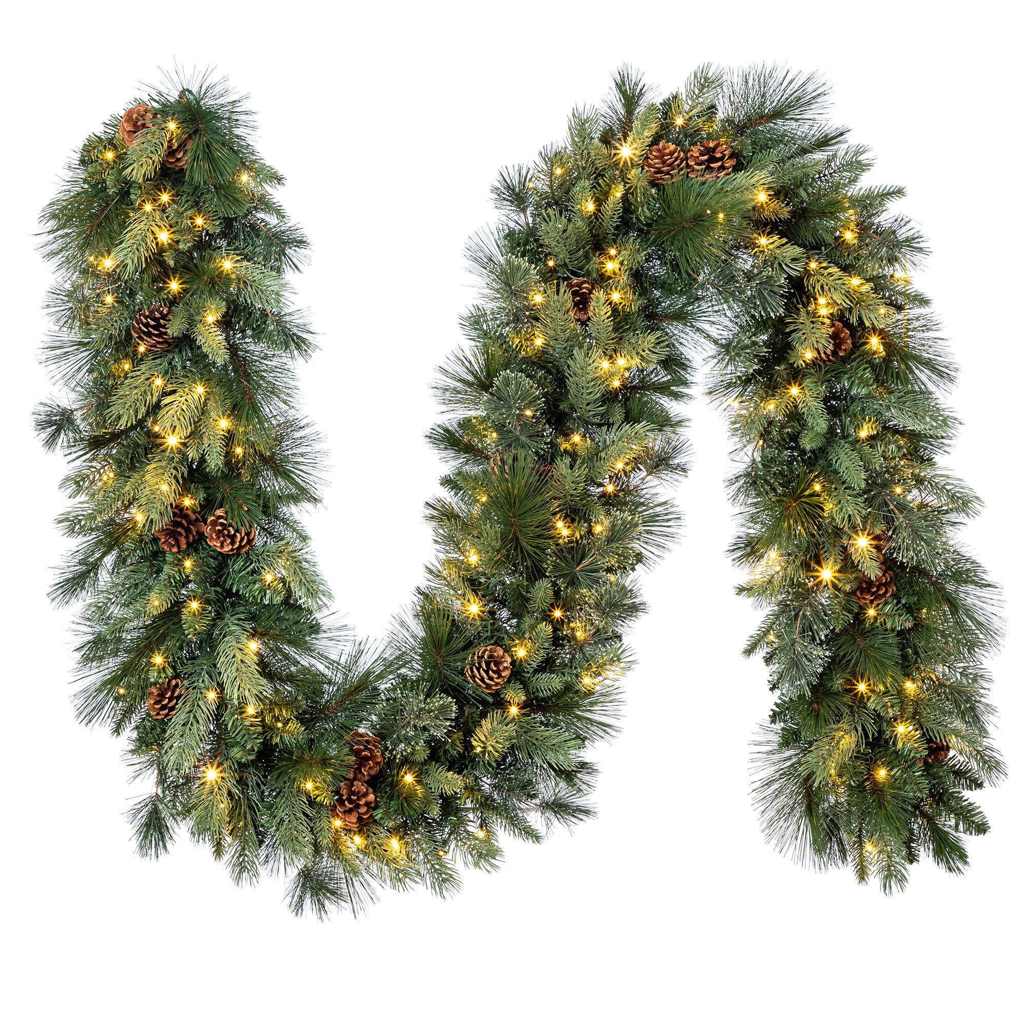 9' Pre-Lit Radiant Micro LED with Twinkle Artificial Greenery Garland